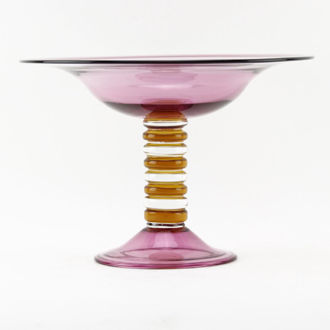 Murano Glass Tazza. Unsigned. Good condition. Measures (1 of 4)