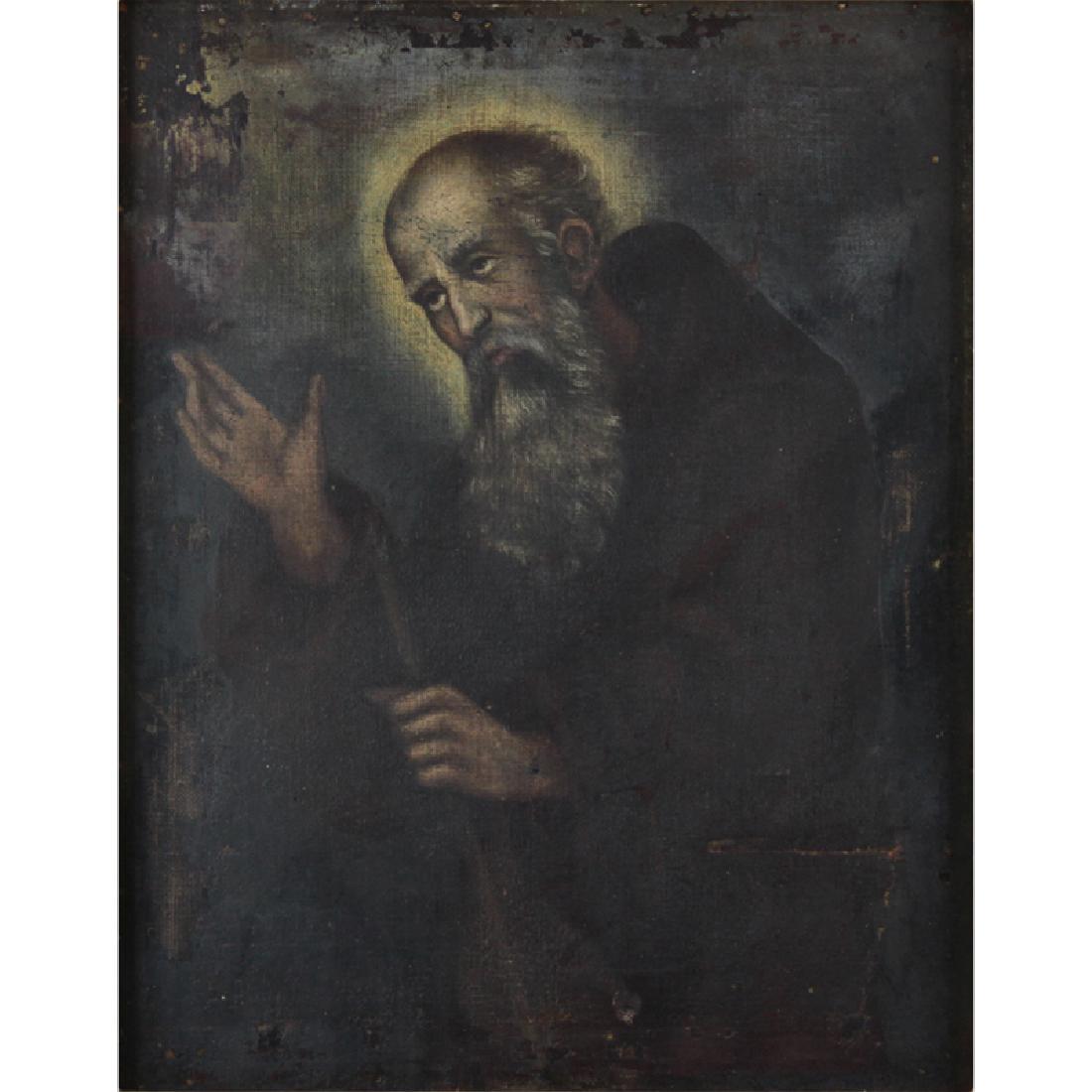 Antique Old Master Style Religious Painting "Holy Man". (1 of 4)