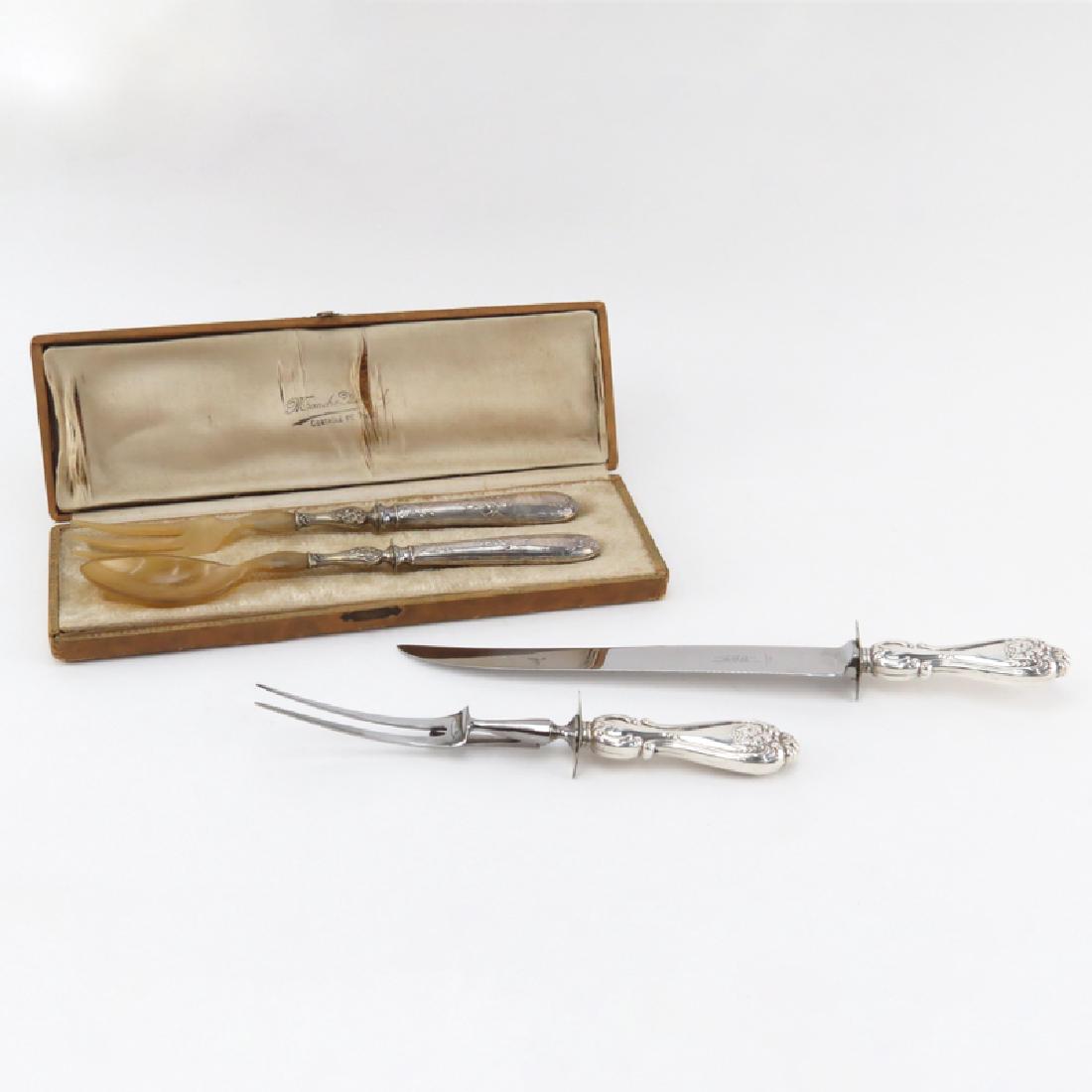English Two (2) Part Carving Set with Sterling Silver (1 of 8)