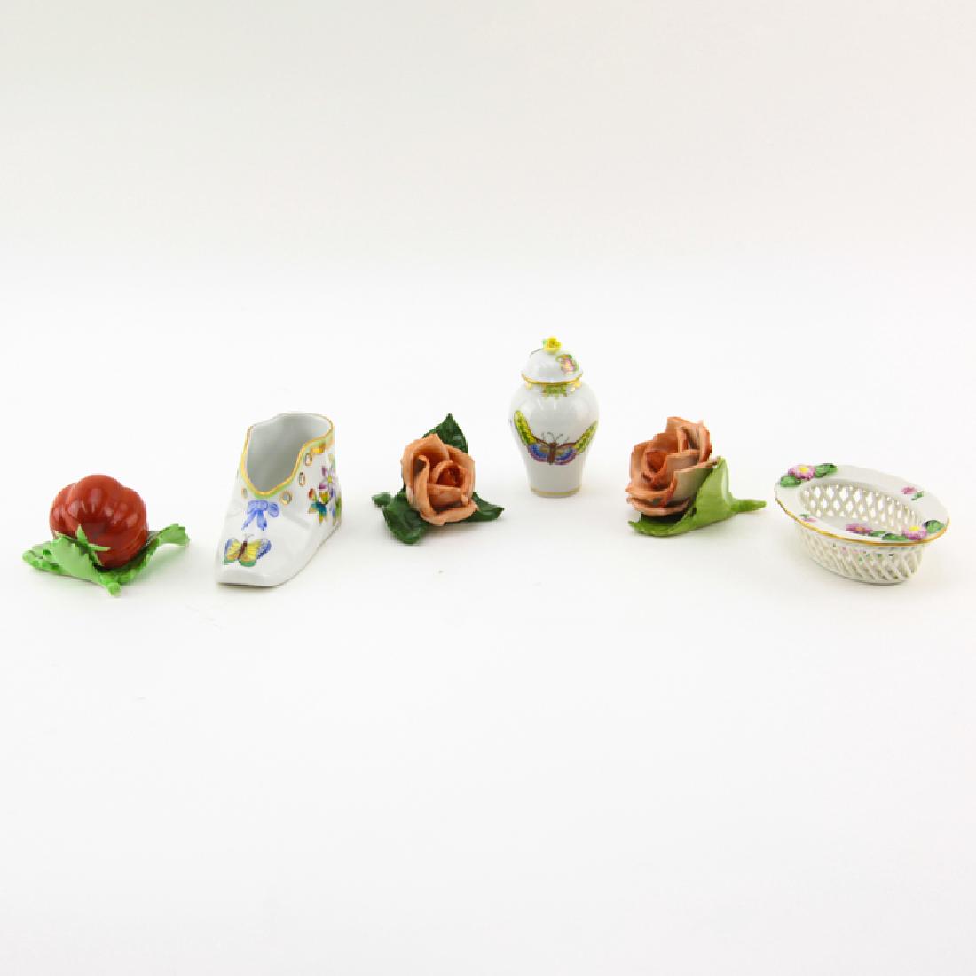 Grouping of Six (6) Herend Handpainted Porcelain (1 of 3)