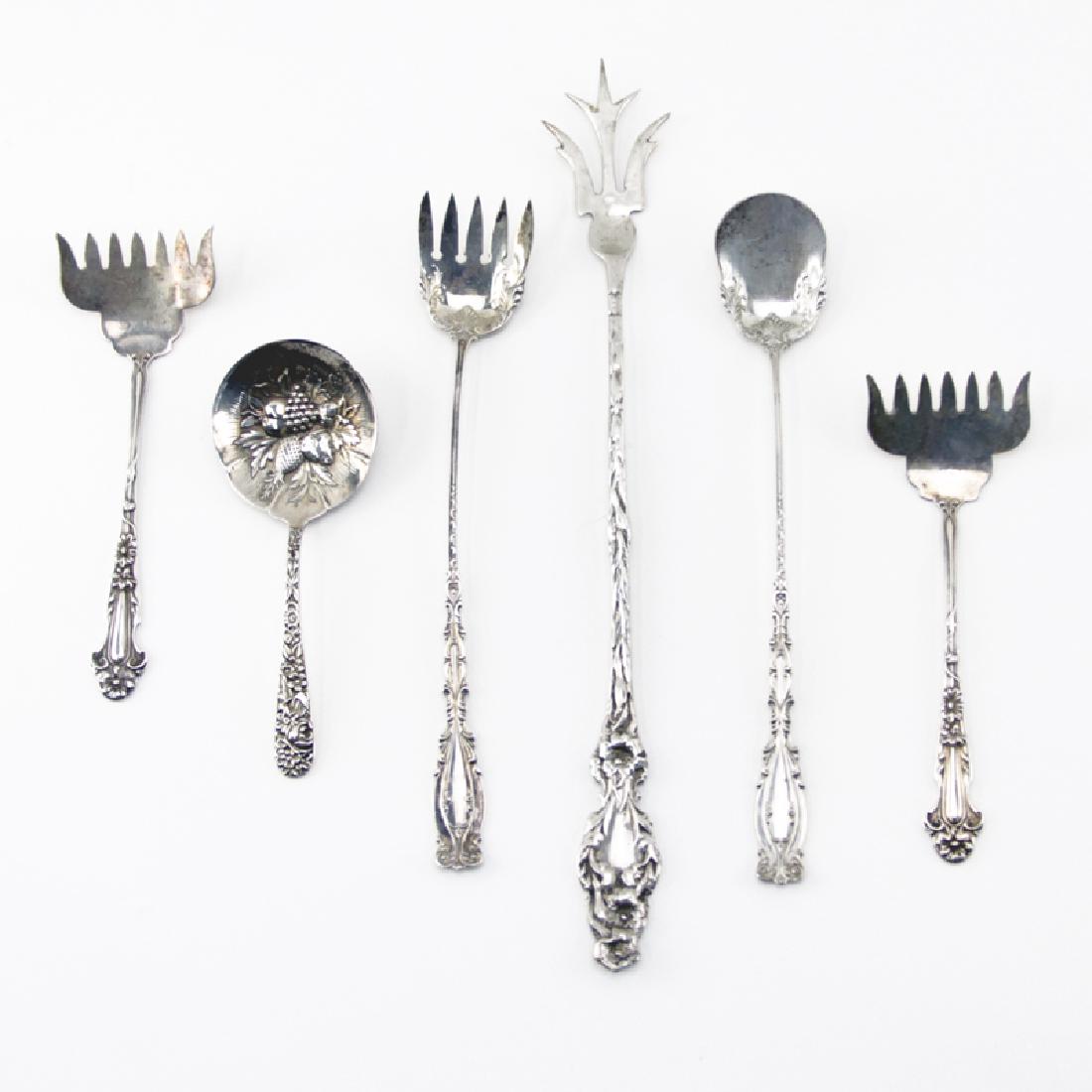 Collection of Six (6) Antique Sterling Silver Serving (1 of 3)