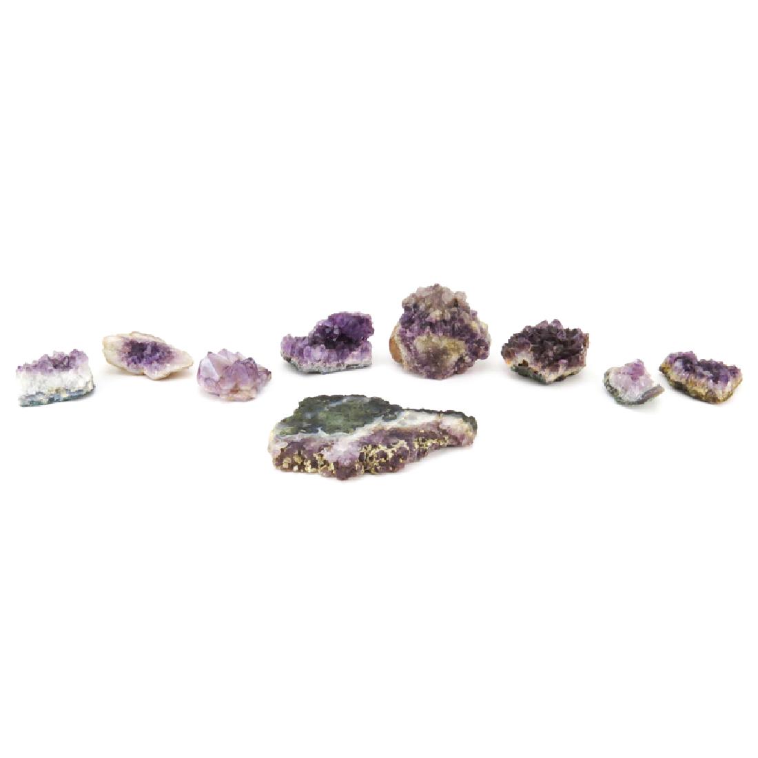Grouping of Nine (9) Amethyst Geodes. All in various (1 of 1)