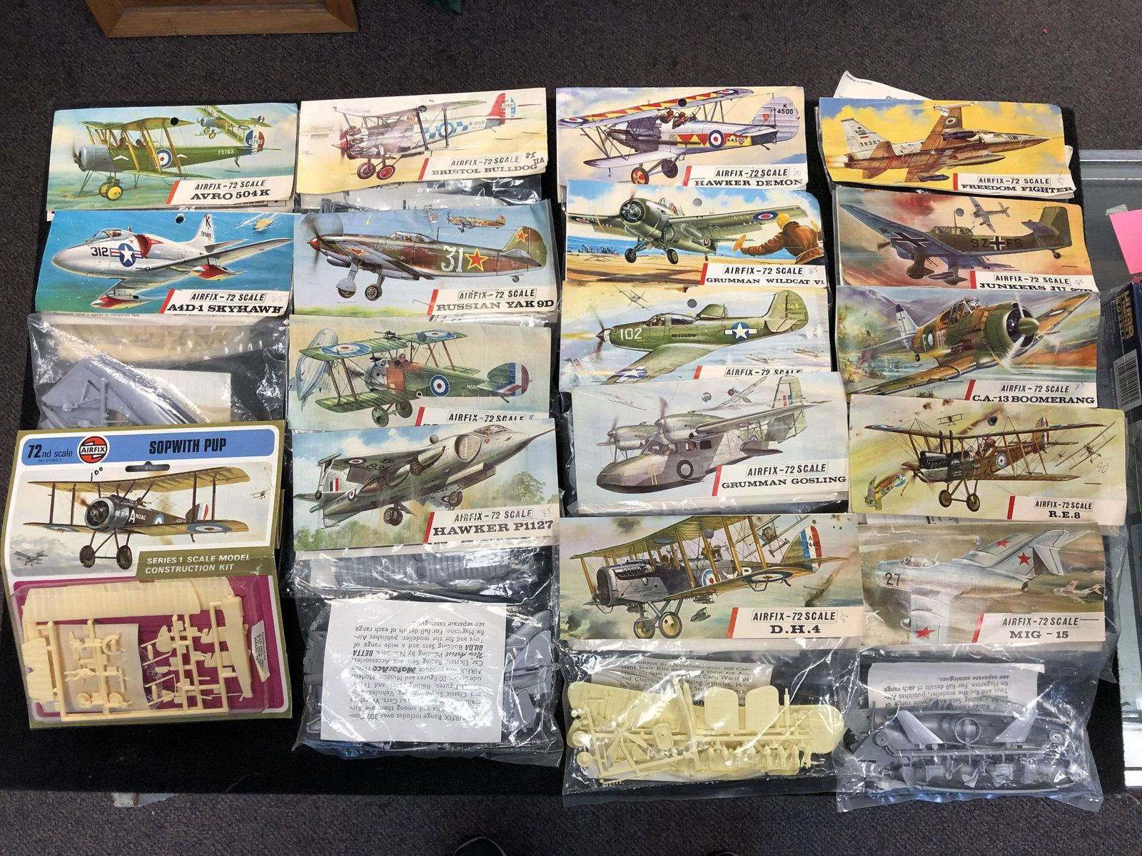 17 Asst Vintage AirFix Model Airplanes: 17 Asst Vintage AirFix Model Airplanes - New Old Stock, Bag Models
