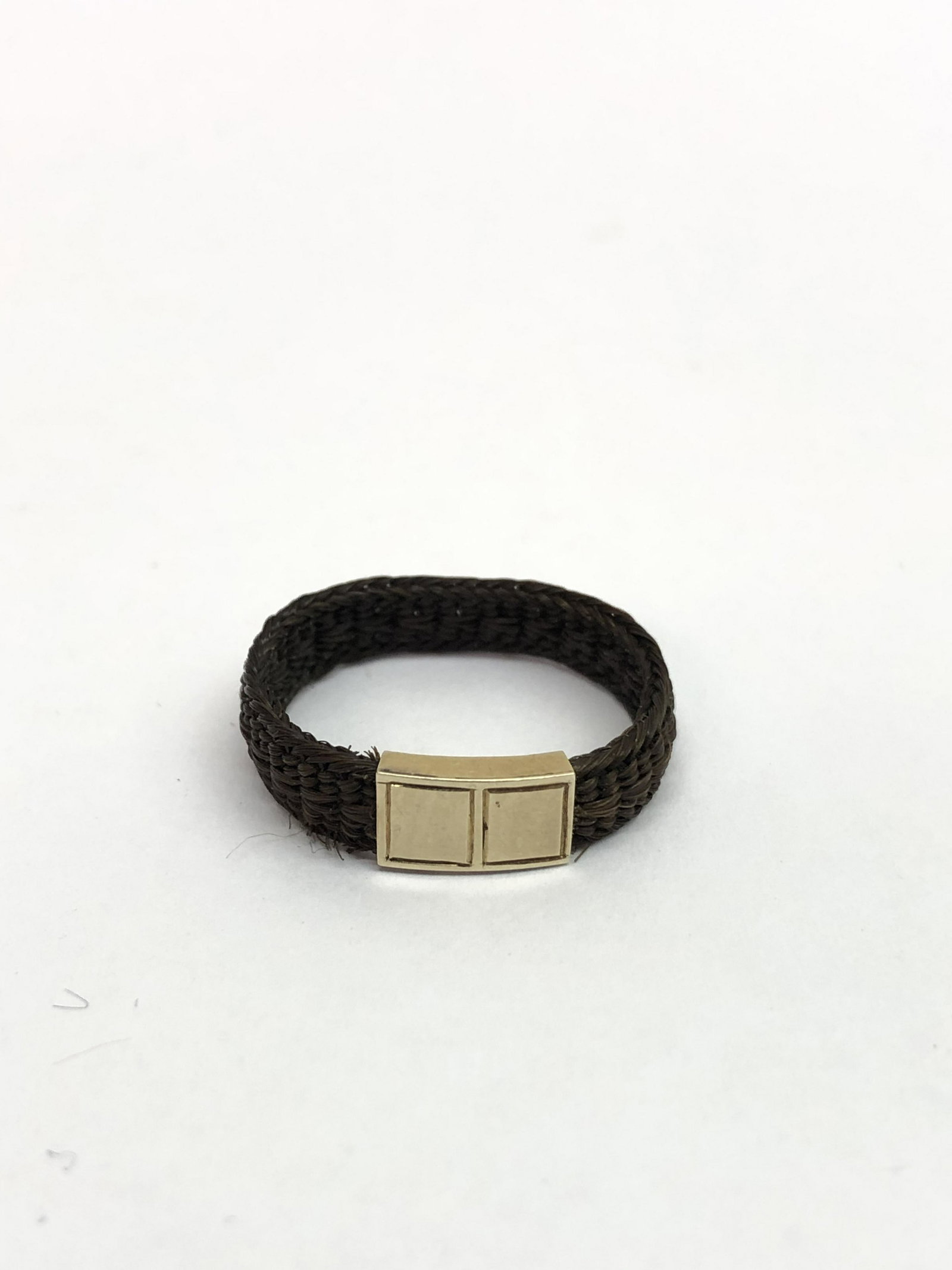 Sterling Victorian Mourning Hair Ring - Memento Mori w/: Sterling Victorian Mourning Hair Ring - Memento Mori w/ Engraved 'Emma' , Sz 6