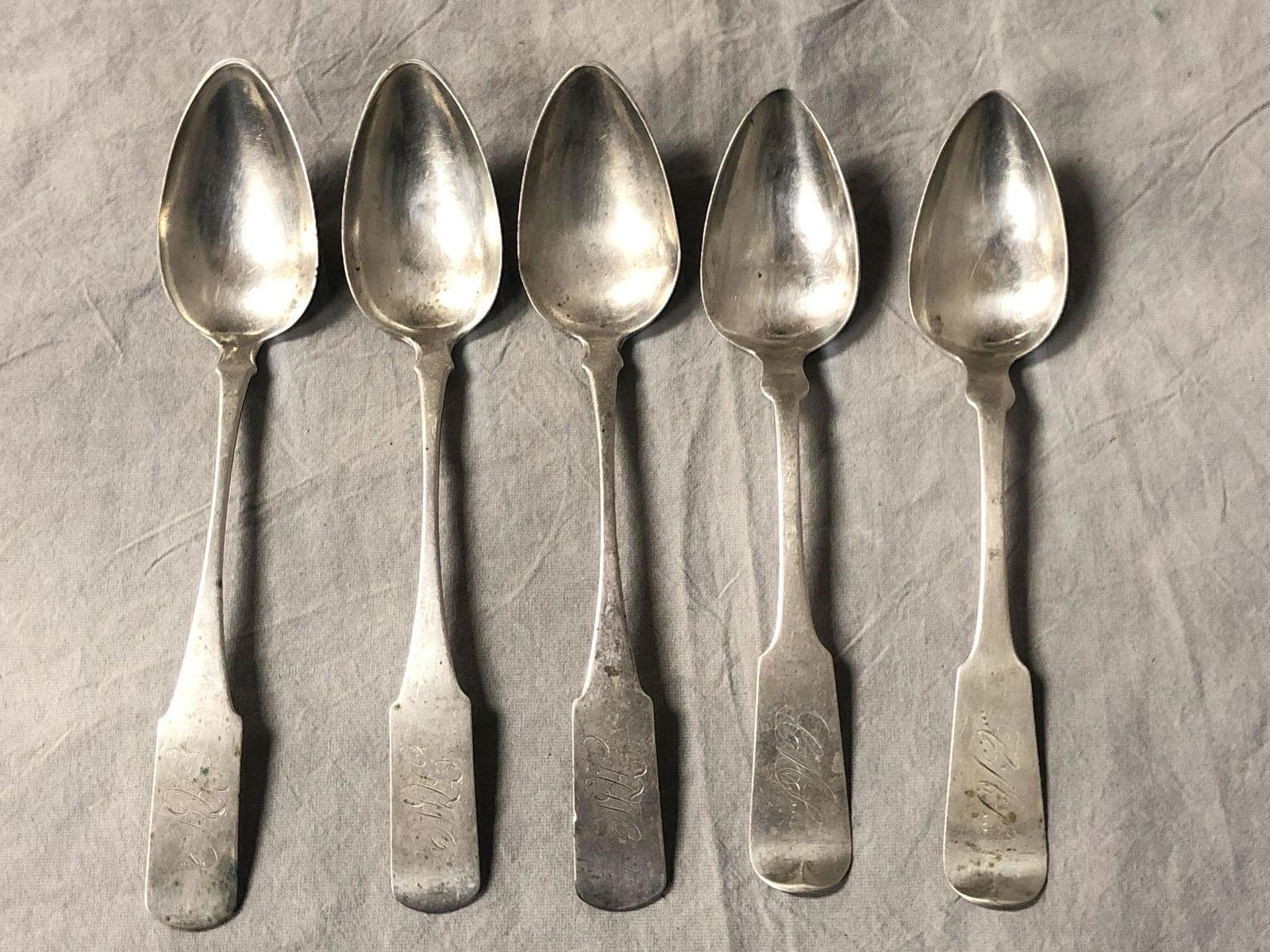 (5)Antique Coin Silver Spoons (1 of 4)