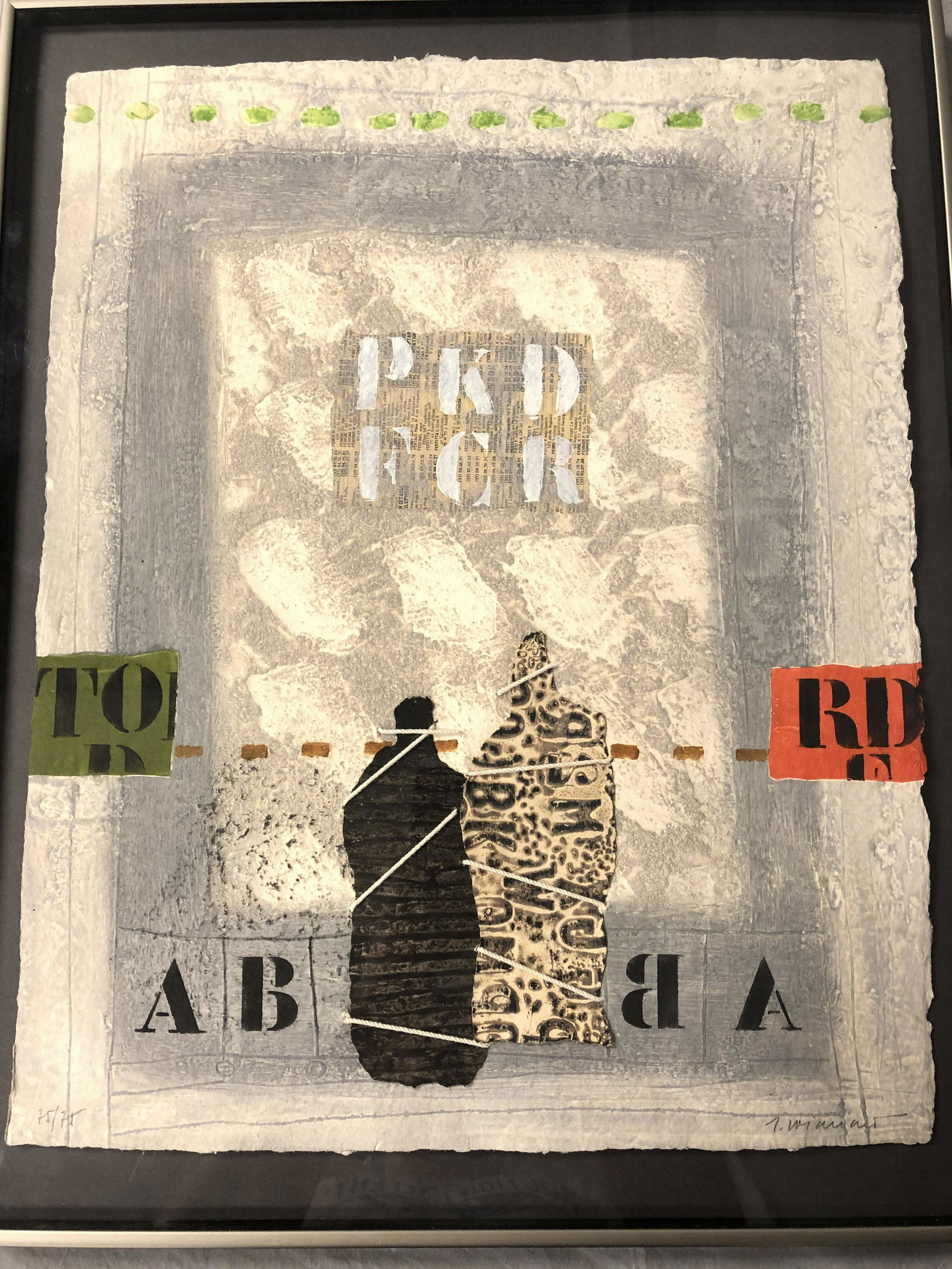 Signed, James Coignard Carborundum Etching: Signed, James Coignard Carborundum Etching - French Artist (1925 - 2008), Signed & #d Mixed Media Etching #75 / 75, Sight 17.5'' x 22''