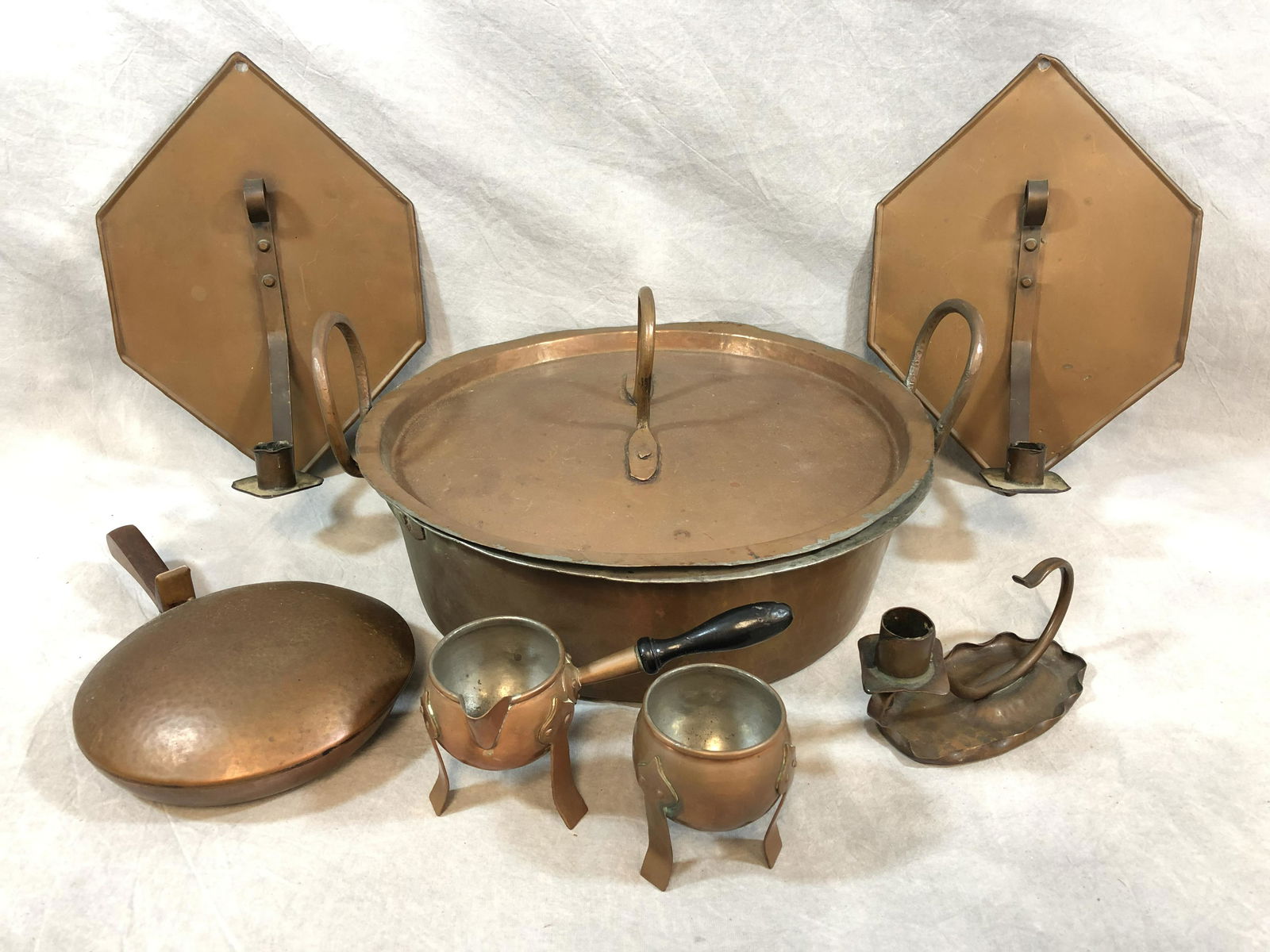 Atq / Vtg Asst Hand Hammered Copper Items (1 of 10)