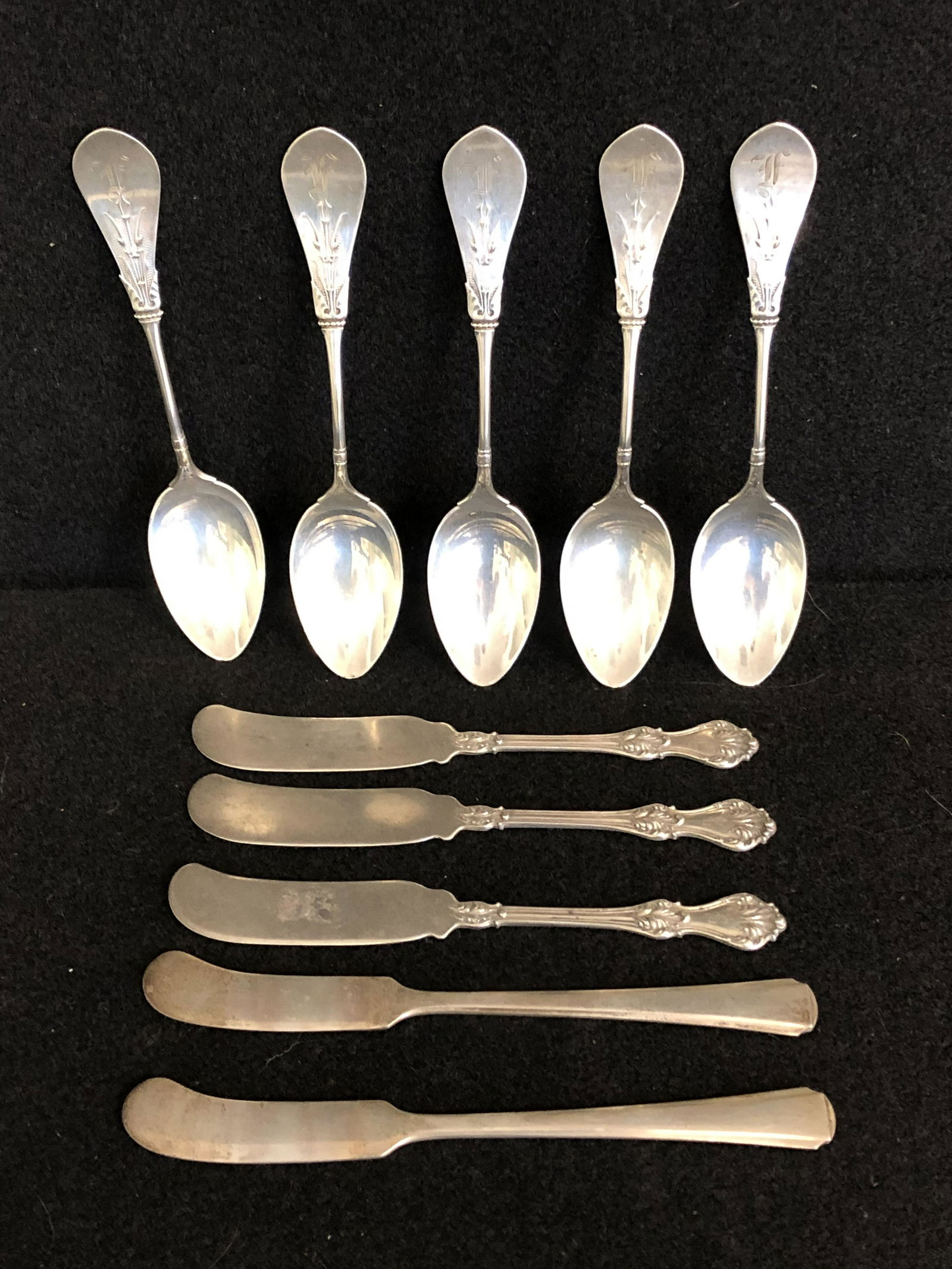 191.2g Asst Antique Sterling Butter Knives,Spoons (1 of 8)