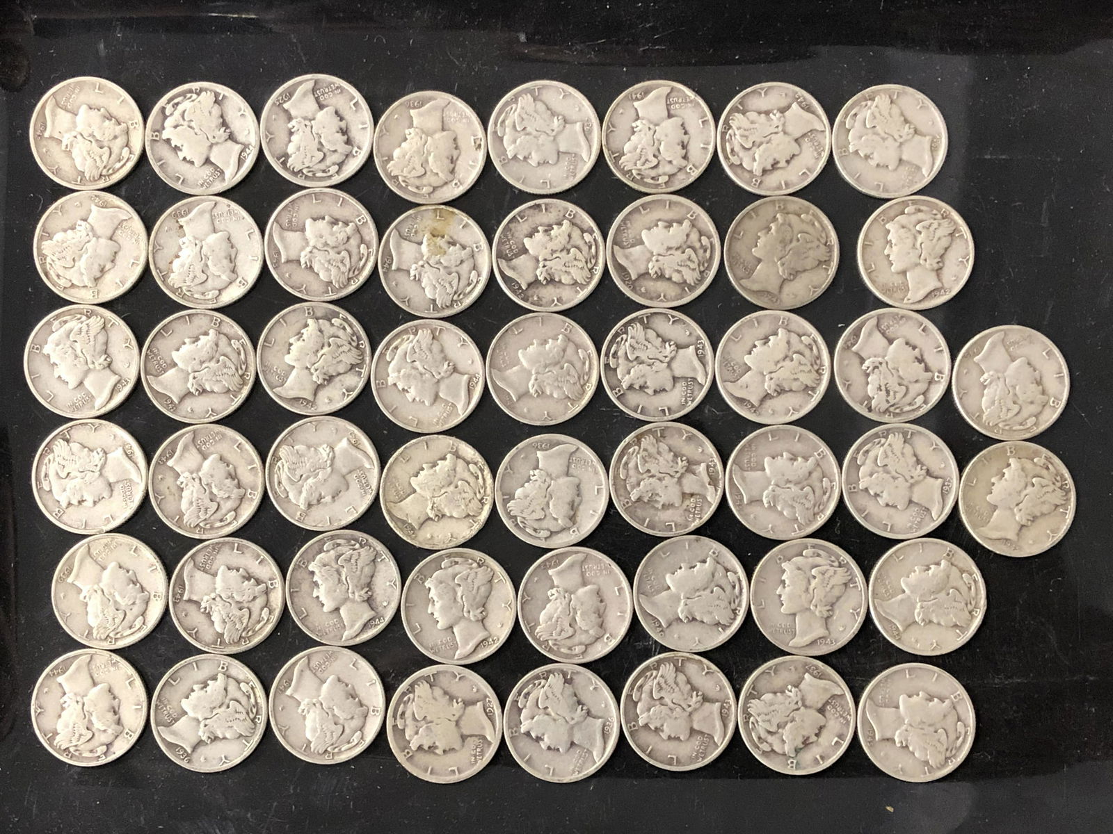 (50)1920's - 1945 Mercury 90% Silver Dimes (1 of 5)