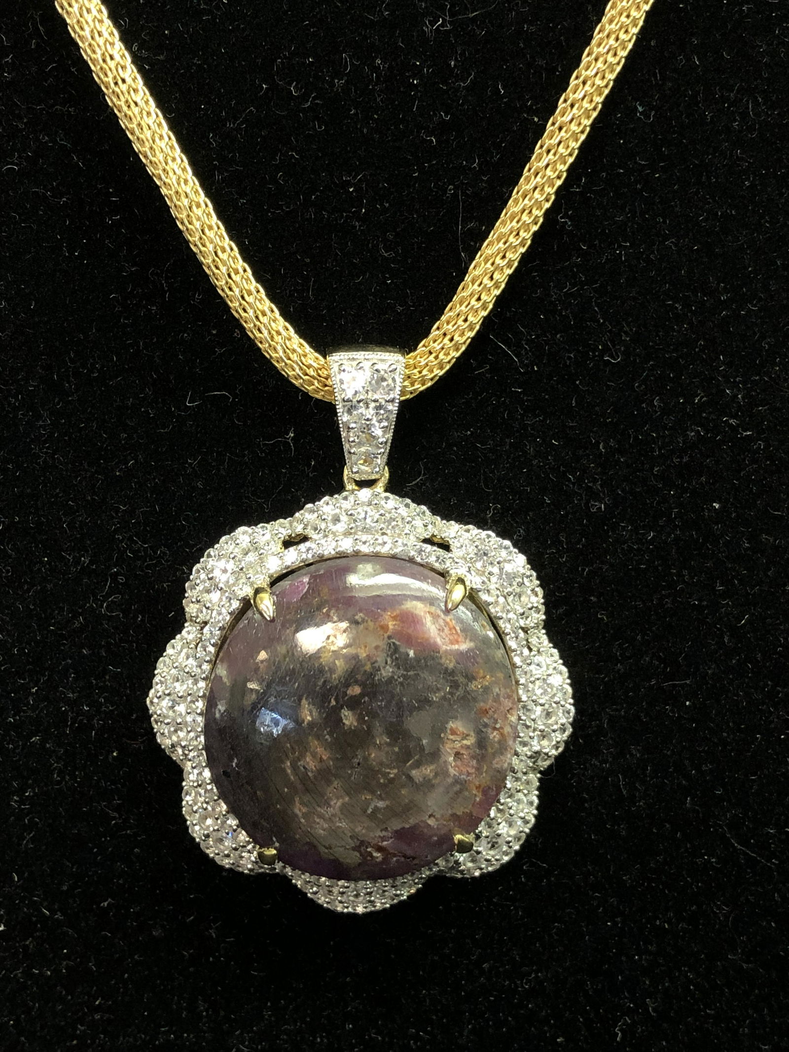 Certified, Star Ruby w/ Sapphires Sterling Pendant (1 of 6)