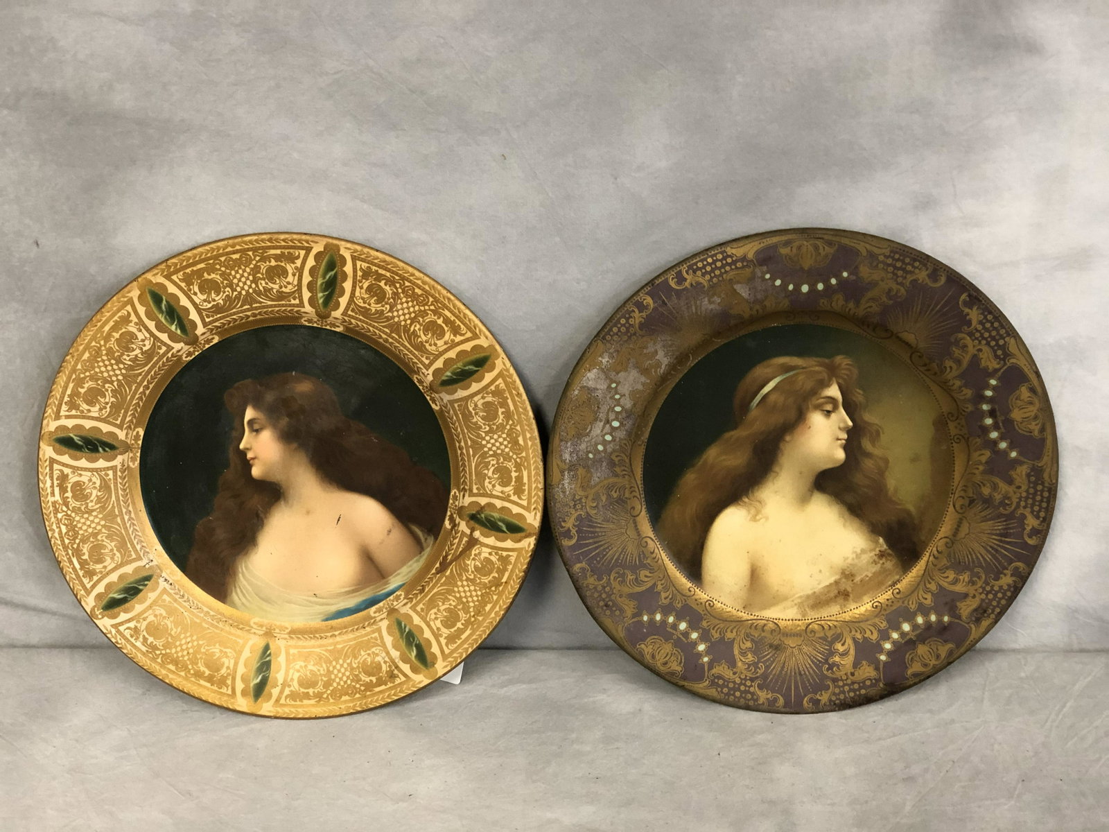 Vienna Metal Art Plate,Anheuser-Busch Plate: Vienna Metal Art Plate,Anheuser-Busch Plate - 10'' Vienna Art Plate & 10'' Anheuser-Busch Art Plate