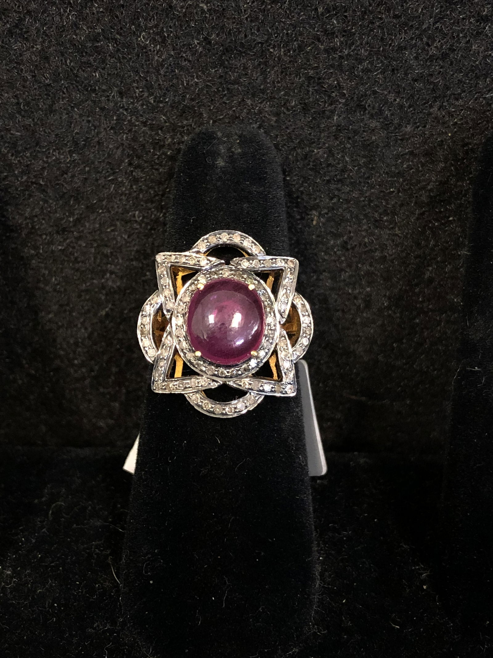Certified Ruby Diamond Ring - Sz 8 (1 of 3)
