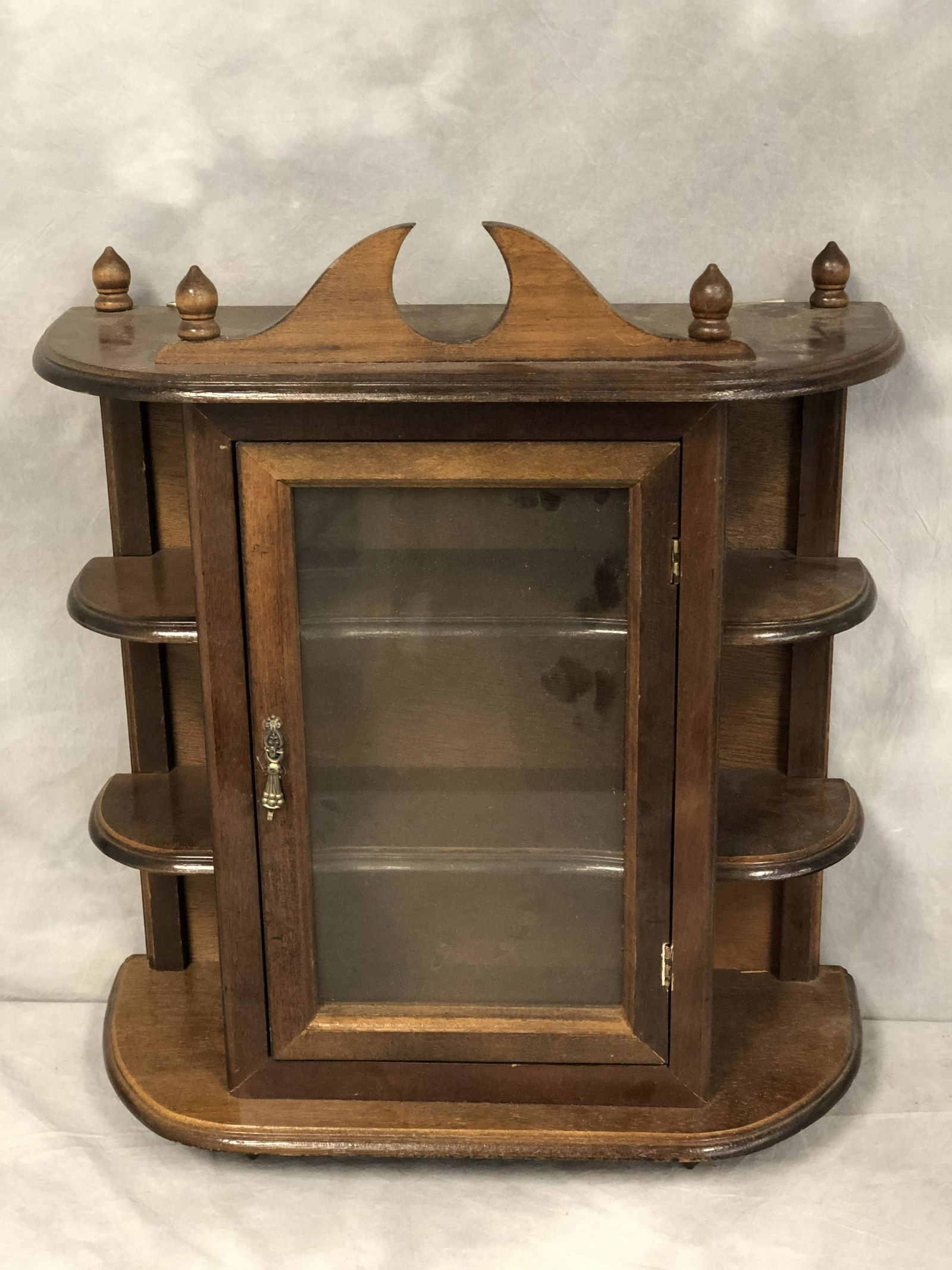 Wall / Table Top Wooden Display Cabinet - 3 Shelves, (1 of 2)