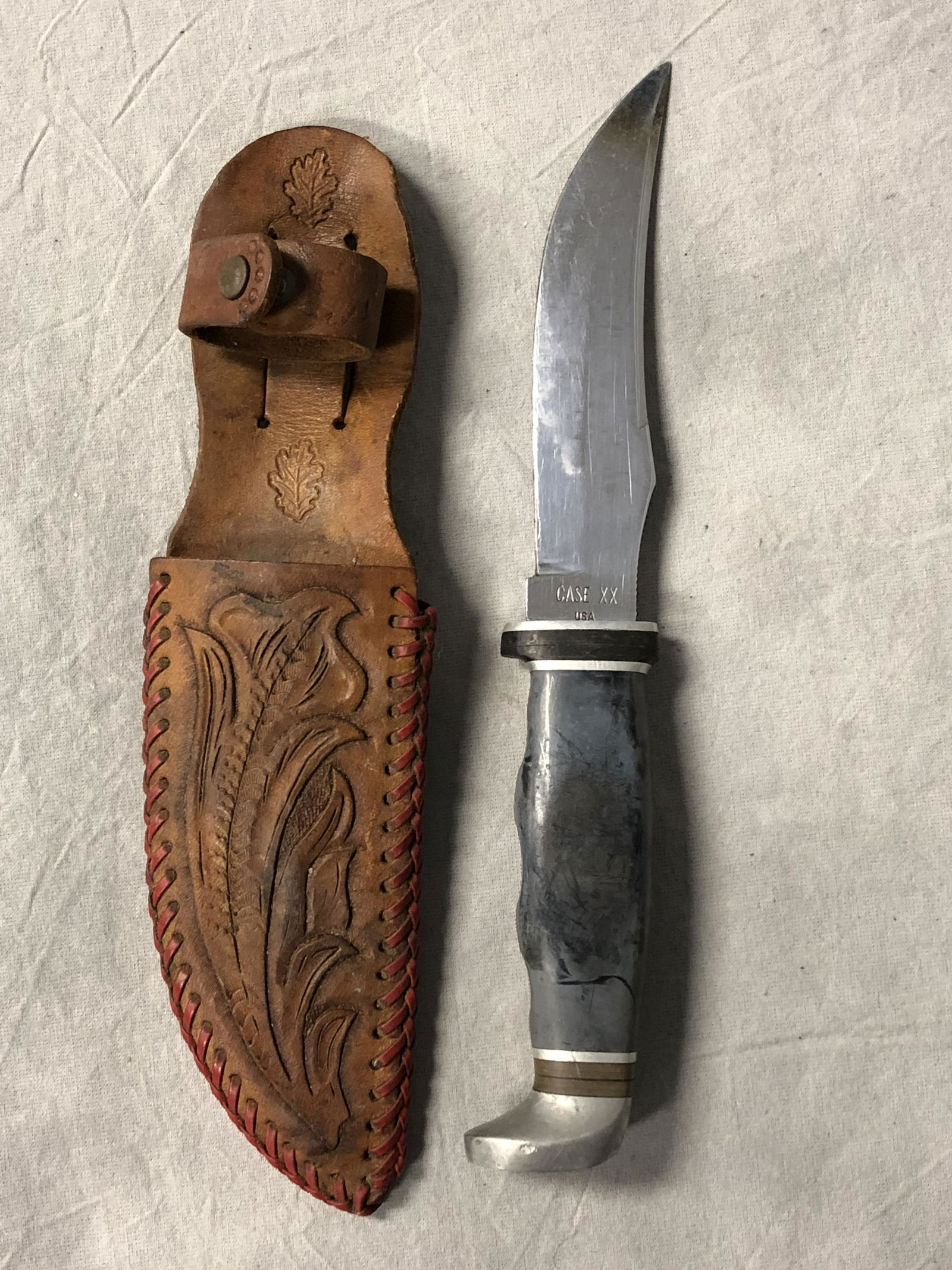Case XX #223-5 Knife - Unmatched Tooled Leather Sheath (1 of 5)