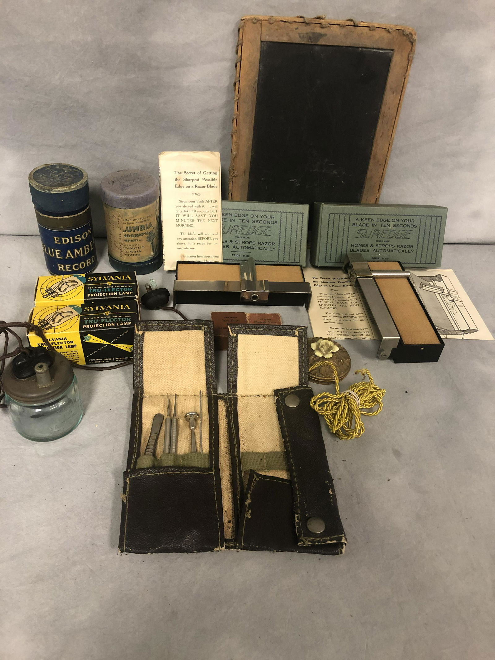 Asst Vtg Items w/ Original Boxes,Razor Aces, More - (1 of 7)