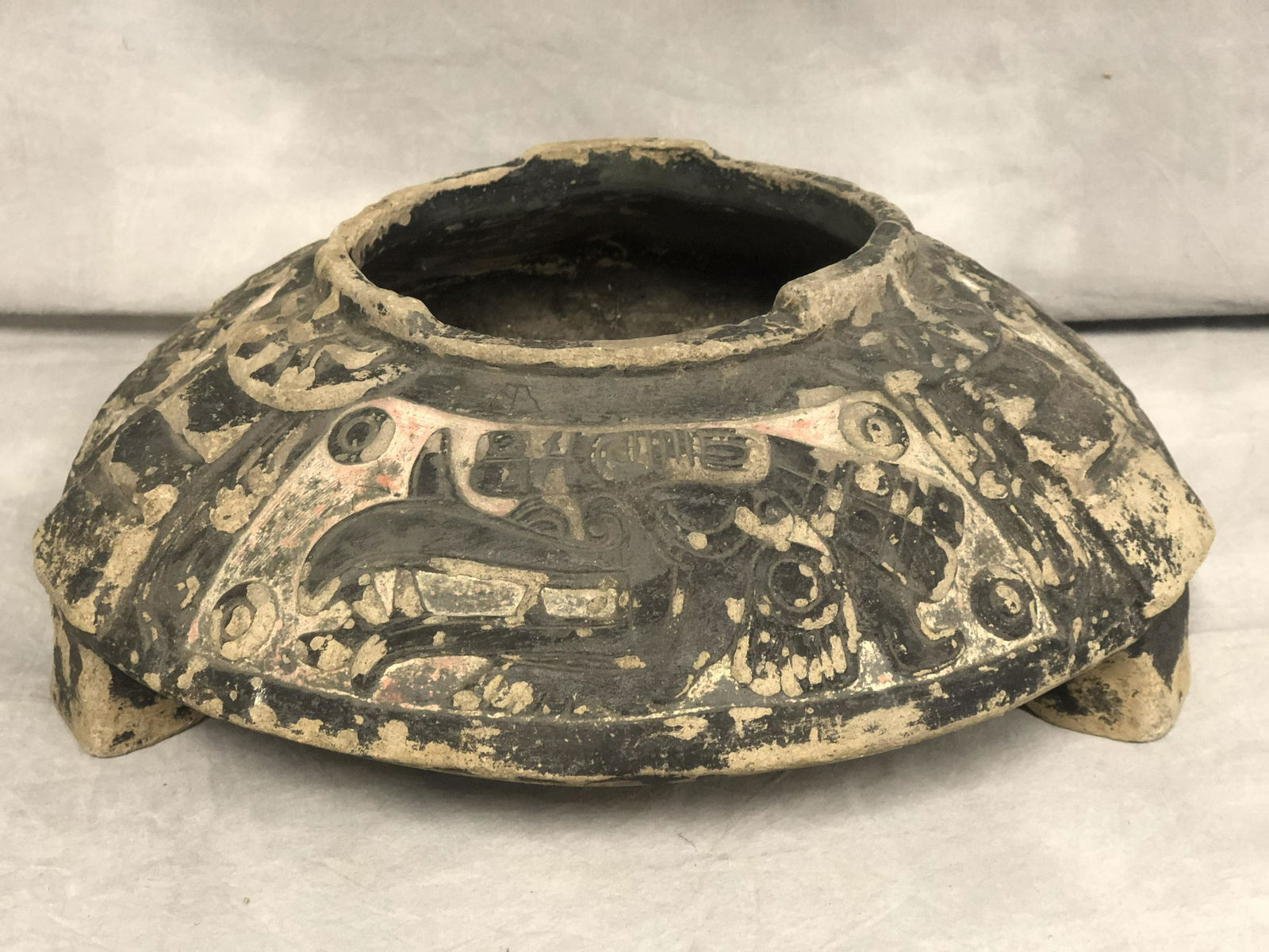 Early Mexican Pottery Pot 'Aztec' Design - Approx. 14'' (1 of 5)