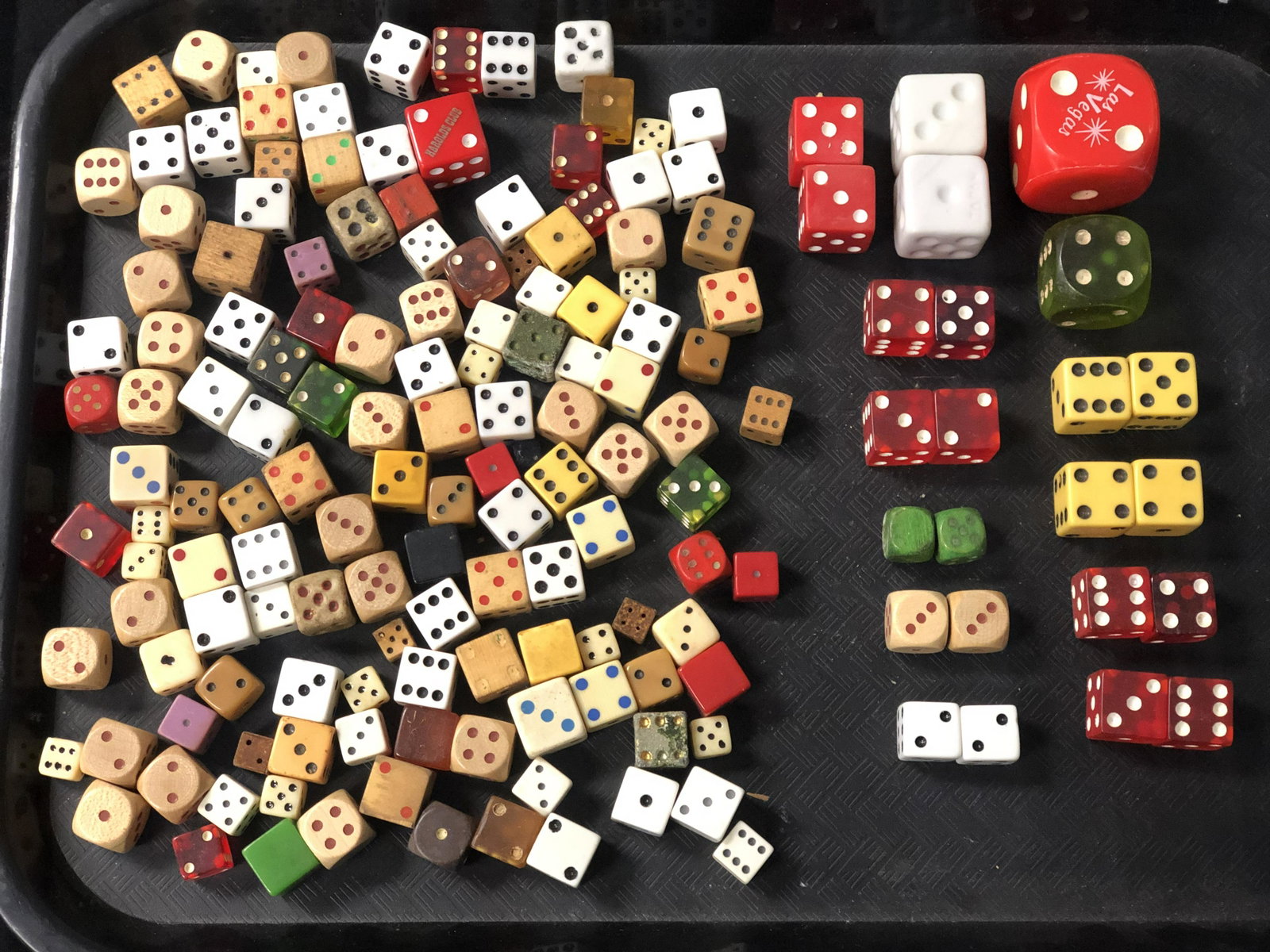 Asst Collection of Vintage Dice - Wooden, Ceramic,: Asst Collection of Vintage Dice - Wooden, Ceramic, Vegas & More