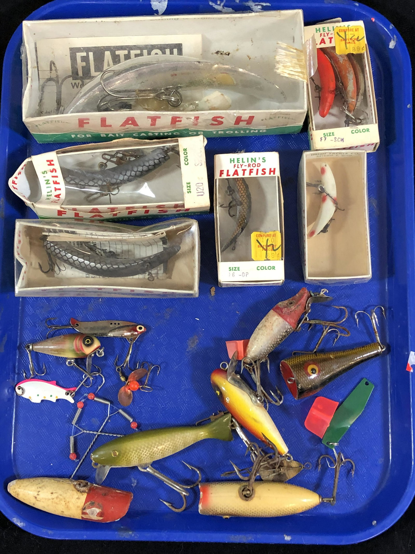 Asst Vintage Fishing Lures - Various Types / Makers,: Asst Vintage Fishing Lures - Various Types / Makers, Some w/ Boxes