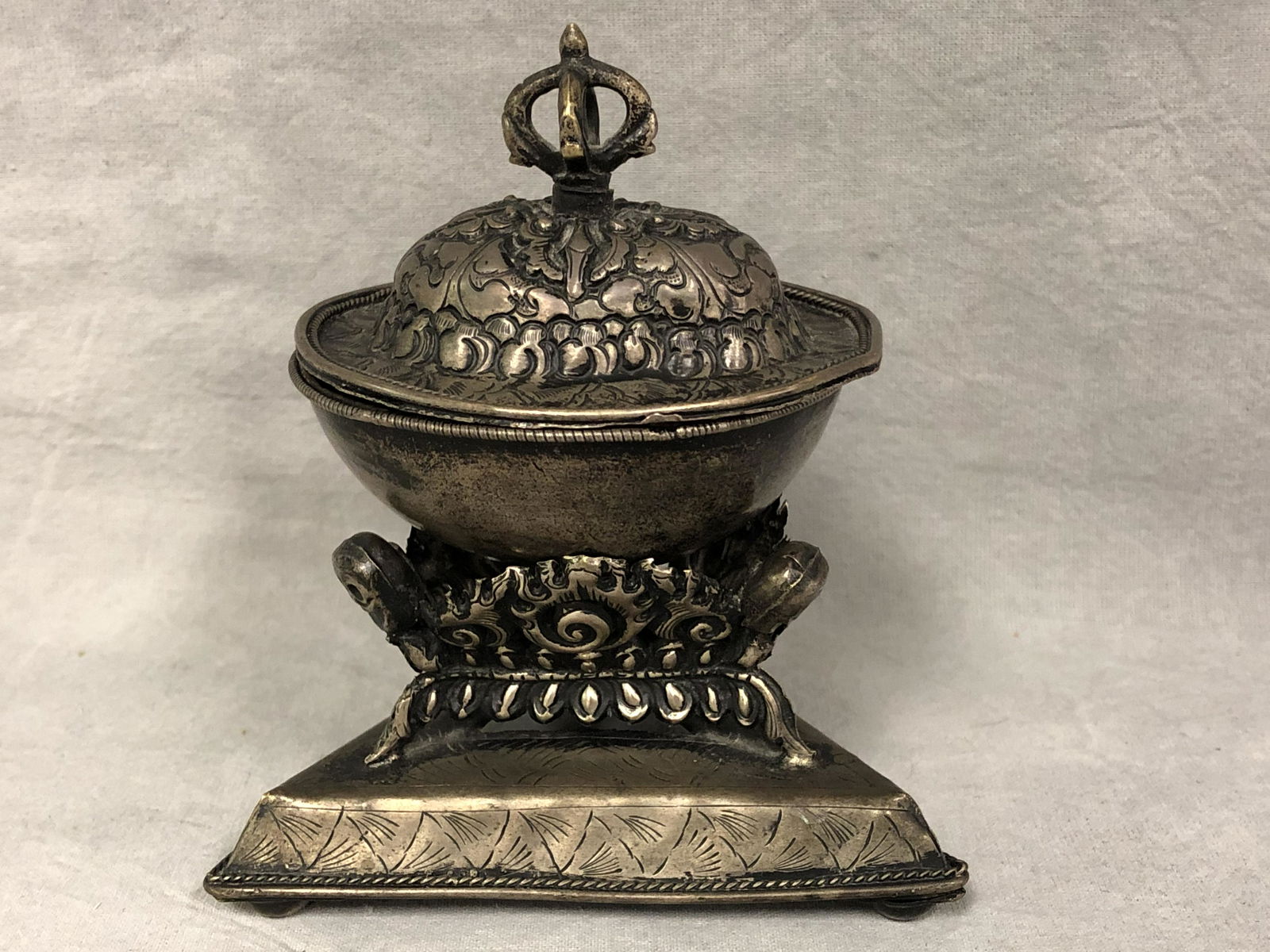 Atq Tibetan Kapala Ritual Offering Bowl - 3pcs, Ritual (1 of 5)