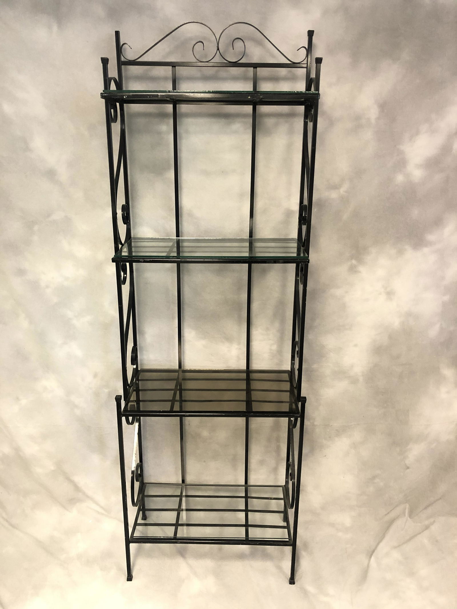 Metal Baker's Rack, 4 Glass Shelves (1 of 4)