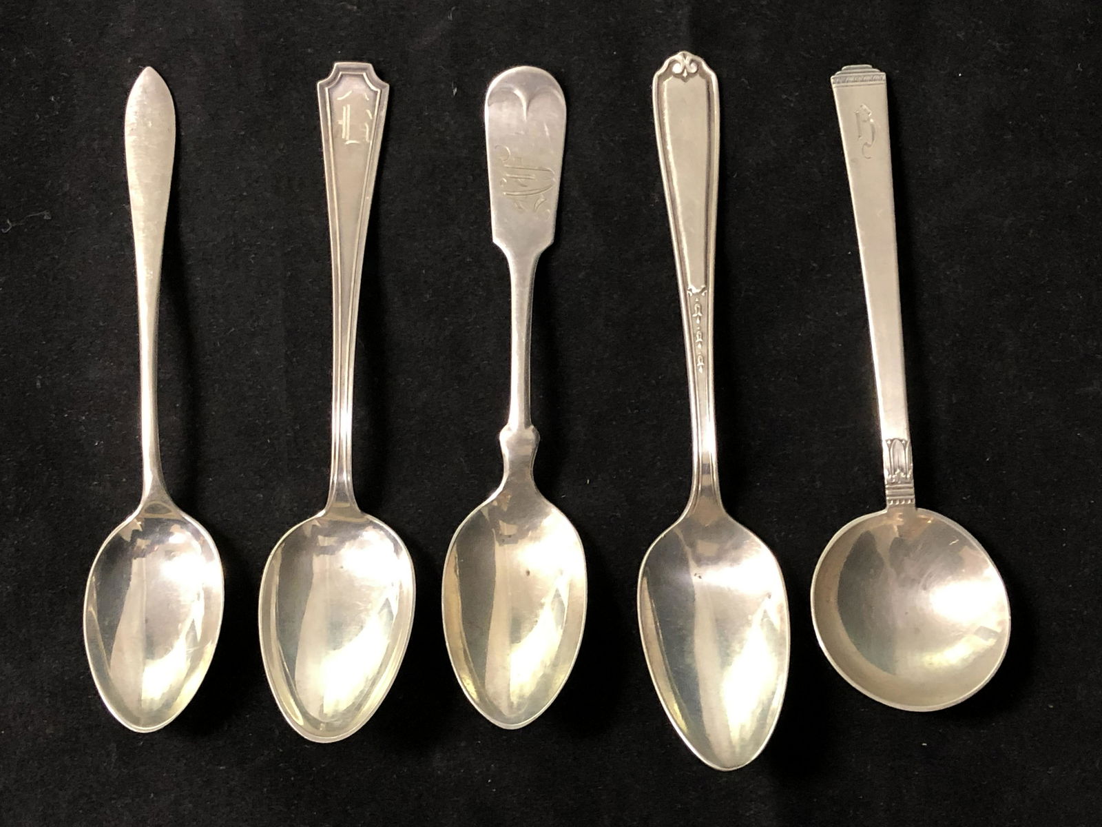 (5)Asst Deco Sterling Silver Spoons (1 of 6)