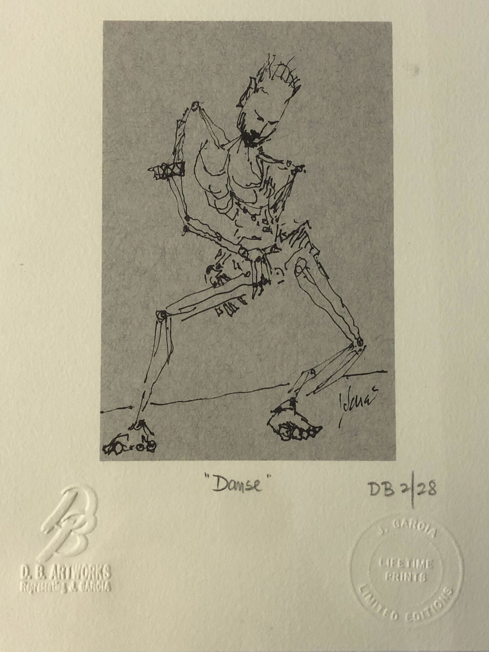 Jerry Garcia DB Artworks Lithograph ''Danse'' - (1 of 4)