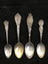Atq/ Vtg Sterling Silver Collector Spoons