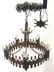 (2)Antique Gothic Style Chandeliers