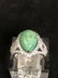 Certified Sterling Beryl Emerald Sapphire Ring - 5
