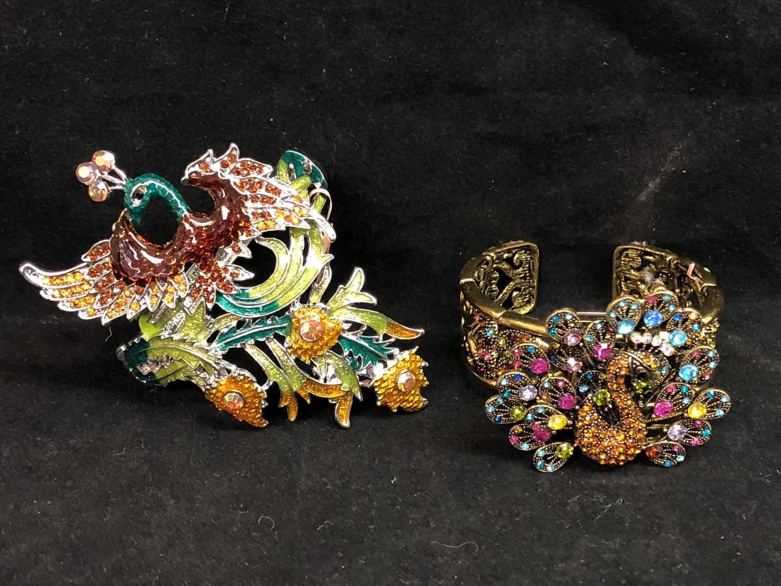 Asst Peacock Rhinestone Jewelry (1 of 10)