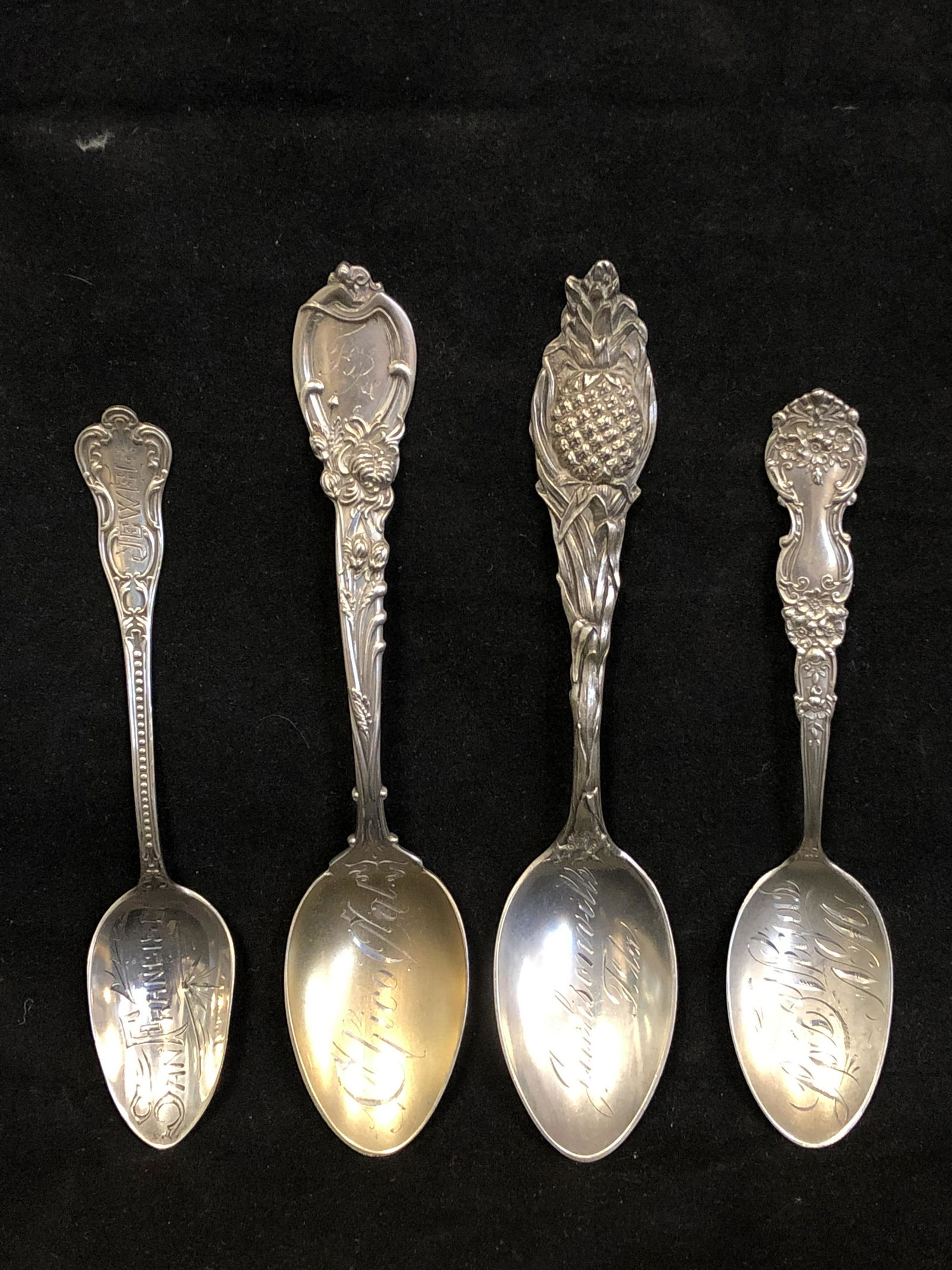 Asst Atq/ Vtg Sterling Silver Collector Spoons (1 of 8)