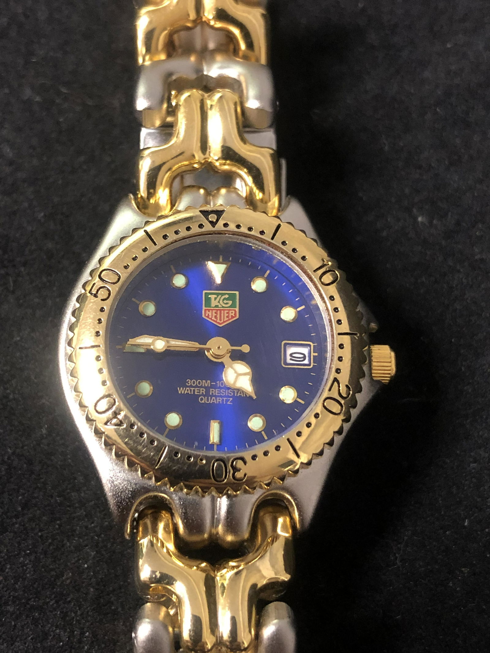 Tag Heuer Pro Sports Watch,S925 208K - Swiss, Quartz,: Tag Heuer Pro Sports Watch,S925 208K - Swiss, Quartz, Blue Face, Two Tone Band, 200m , Works