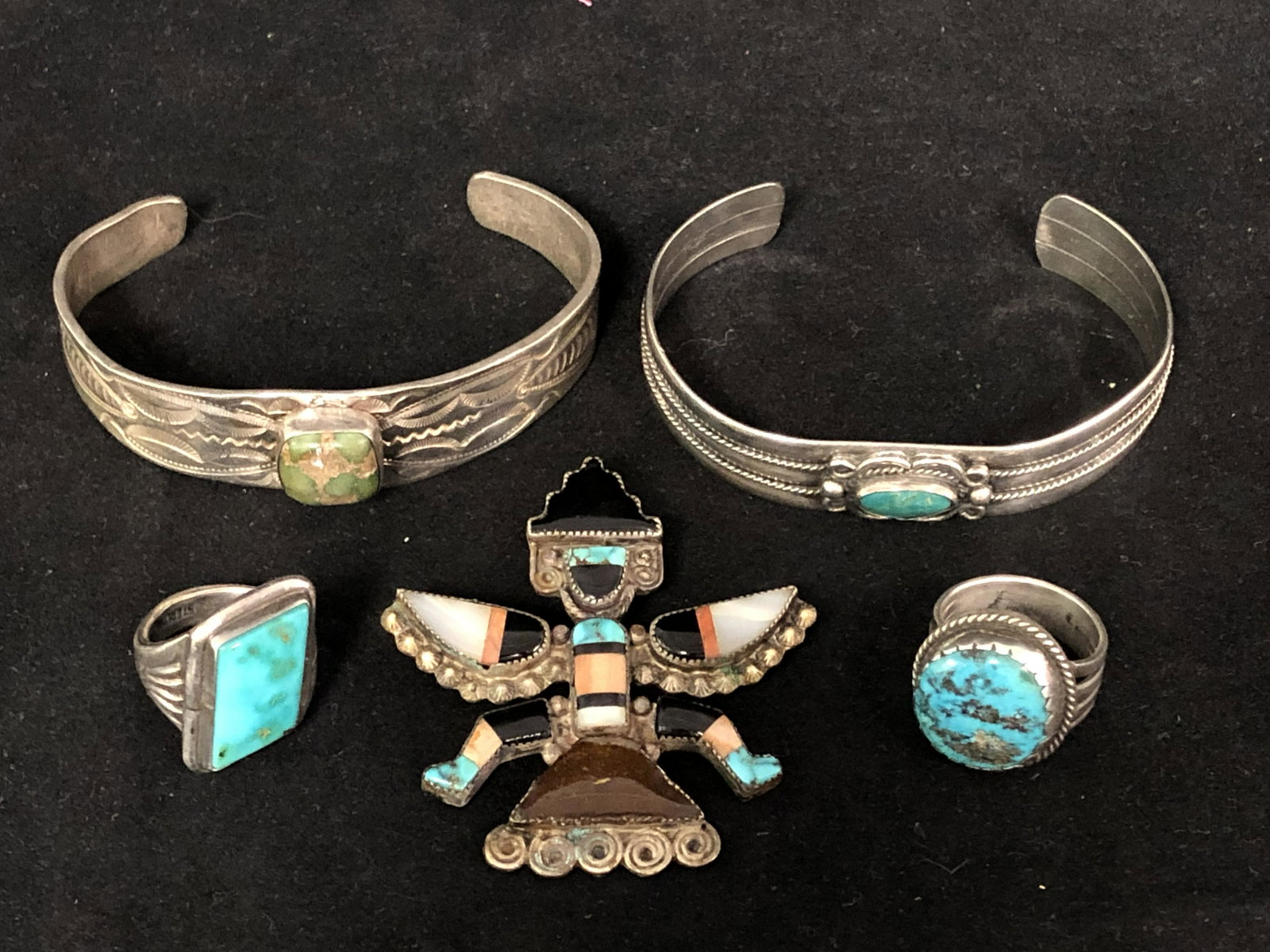 Vintage Navajo Sterling Silver Jewelry - (2)Old Navajo (1 of 8)