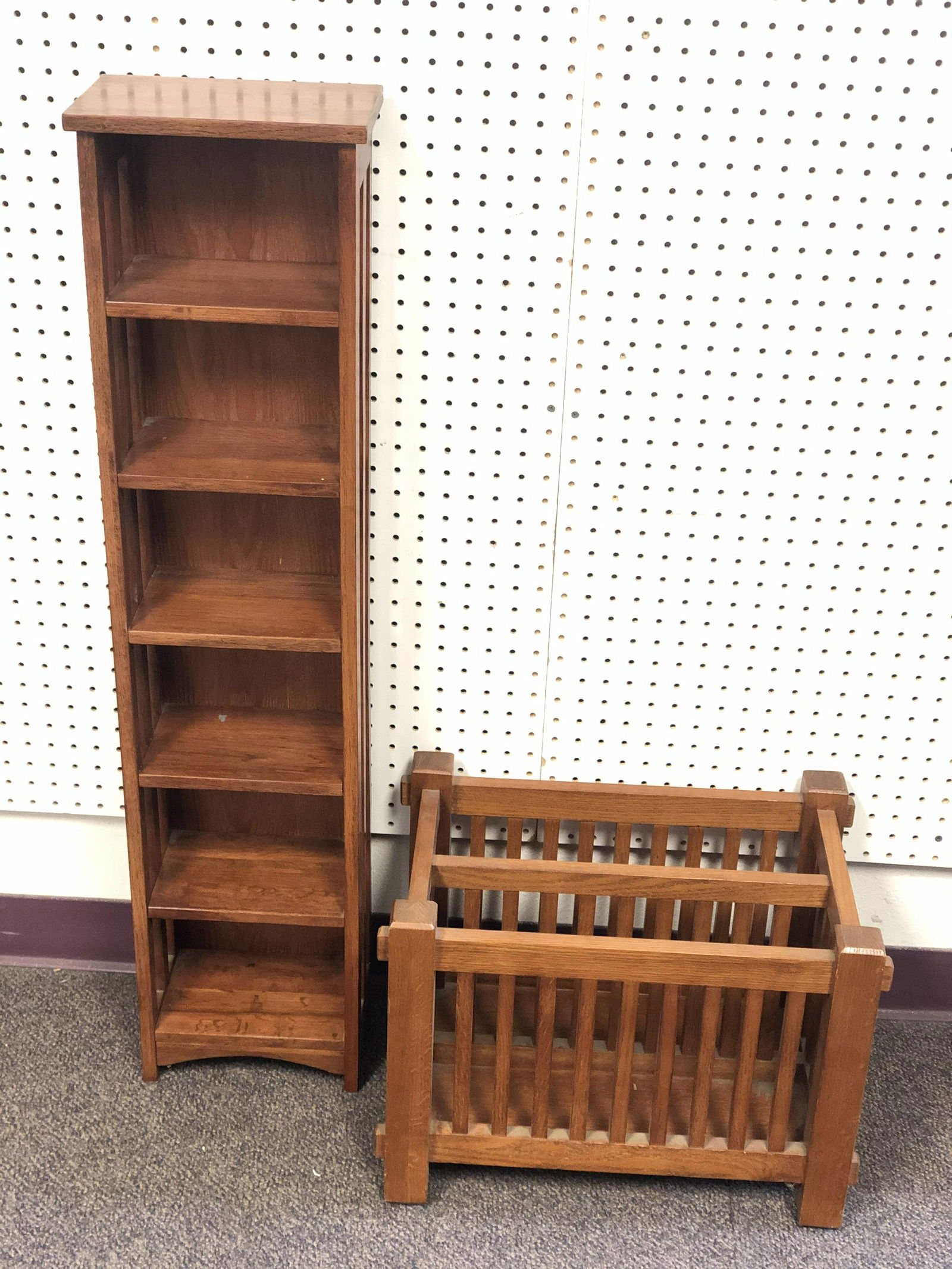 Mission Style Open Cabinet & Magazine Rack - Cabinet (1 of 5)