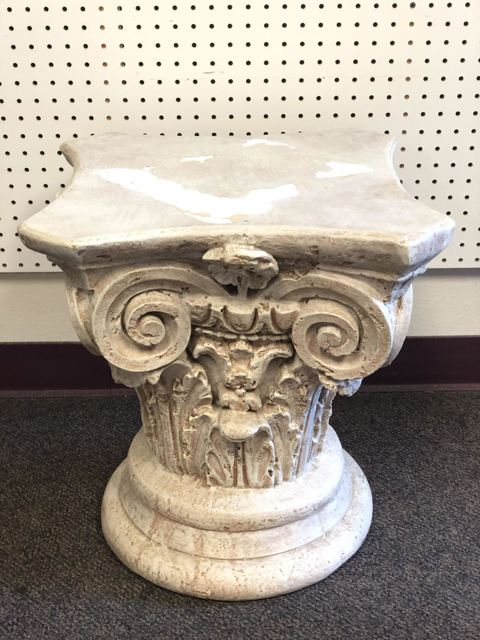 Large Plaster Roman Style Pedastal - Pick Up Only - (1 of 3)