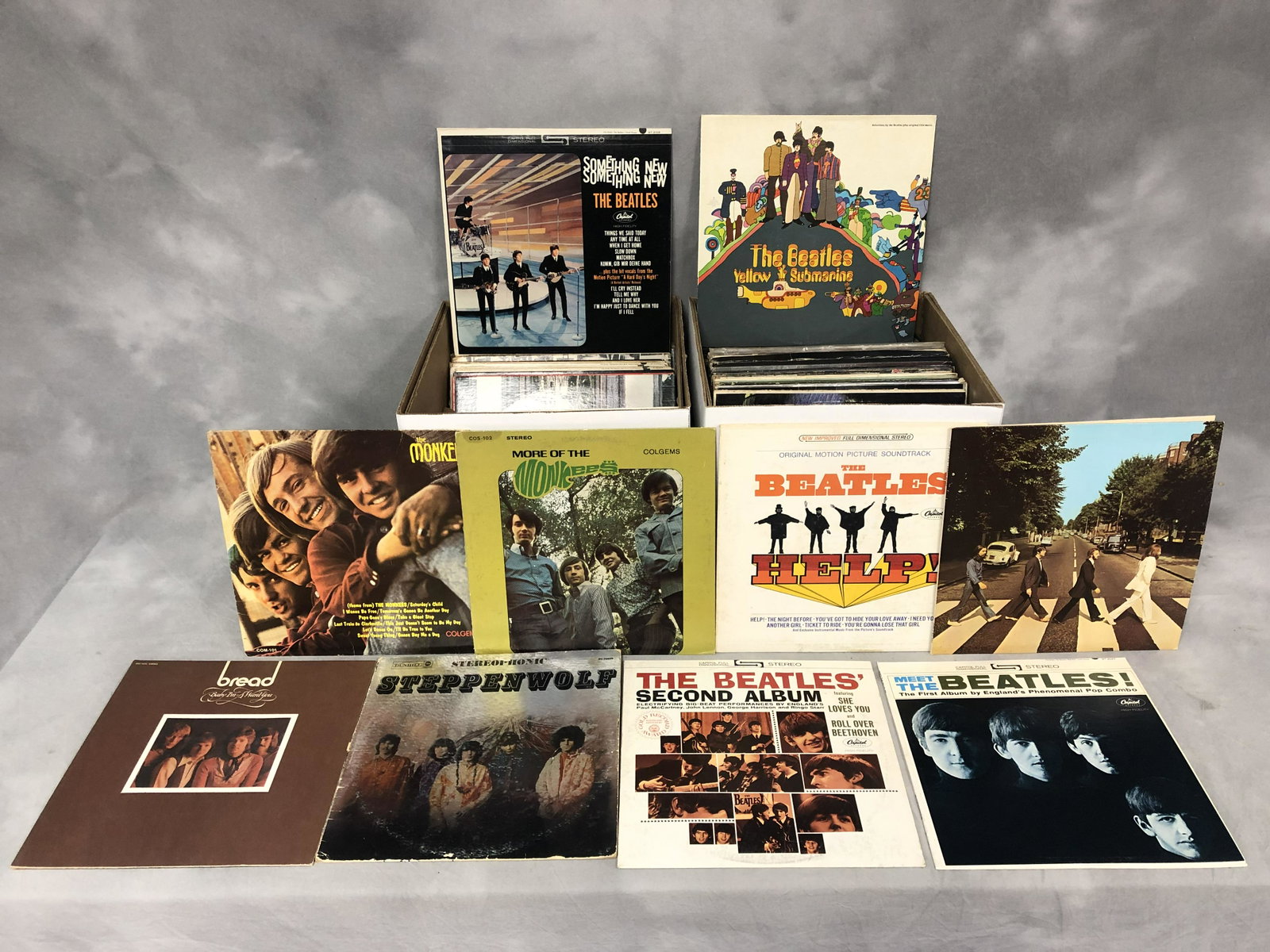 (60)Asst Vtg LP Vinyl Albums, Beatles & More - Rolling: (60)Asst Vtg LP Vinyl Albums, Beatles & More - Rolling Stones, Monkees, Sinatra, Dean Martin, Hawaiian & More