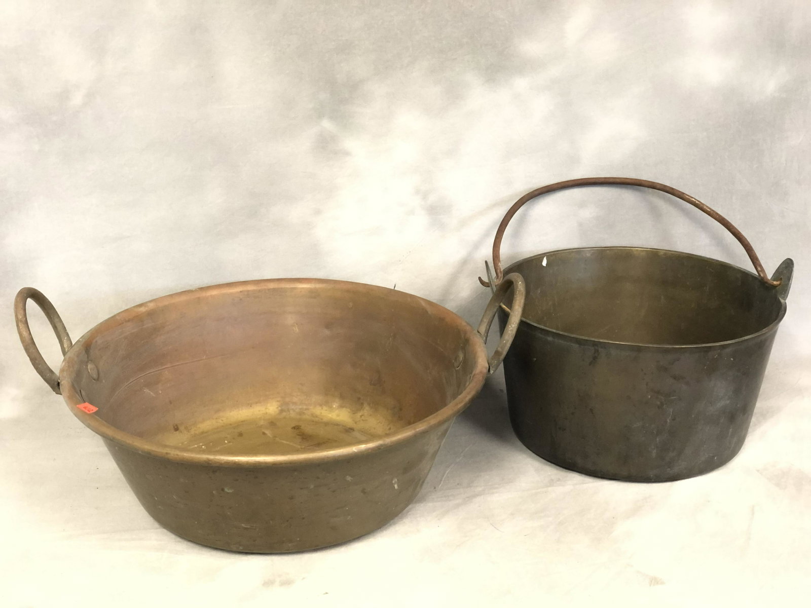 Large Copper Handled Pot, Metal Pot - Large Metal Pot: Large Copper Handled Pot, Metal Pot - Large Metal Pot 13.5'' x 7.5'' , Copper 19'' x 6.5''