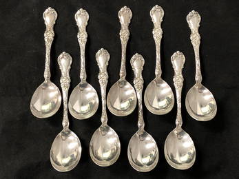 (9)Atq R.Wallace Sterling Spoons, Wgt 444.5g -