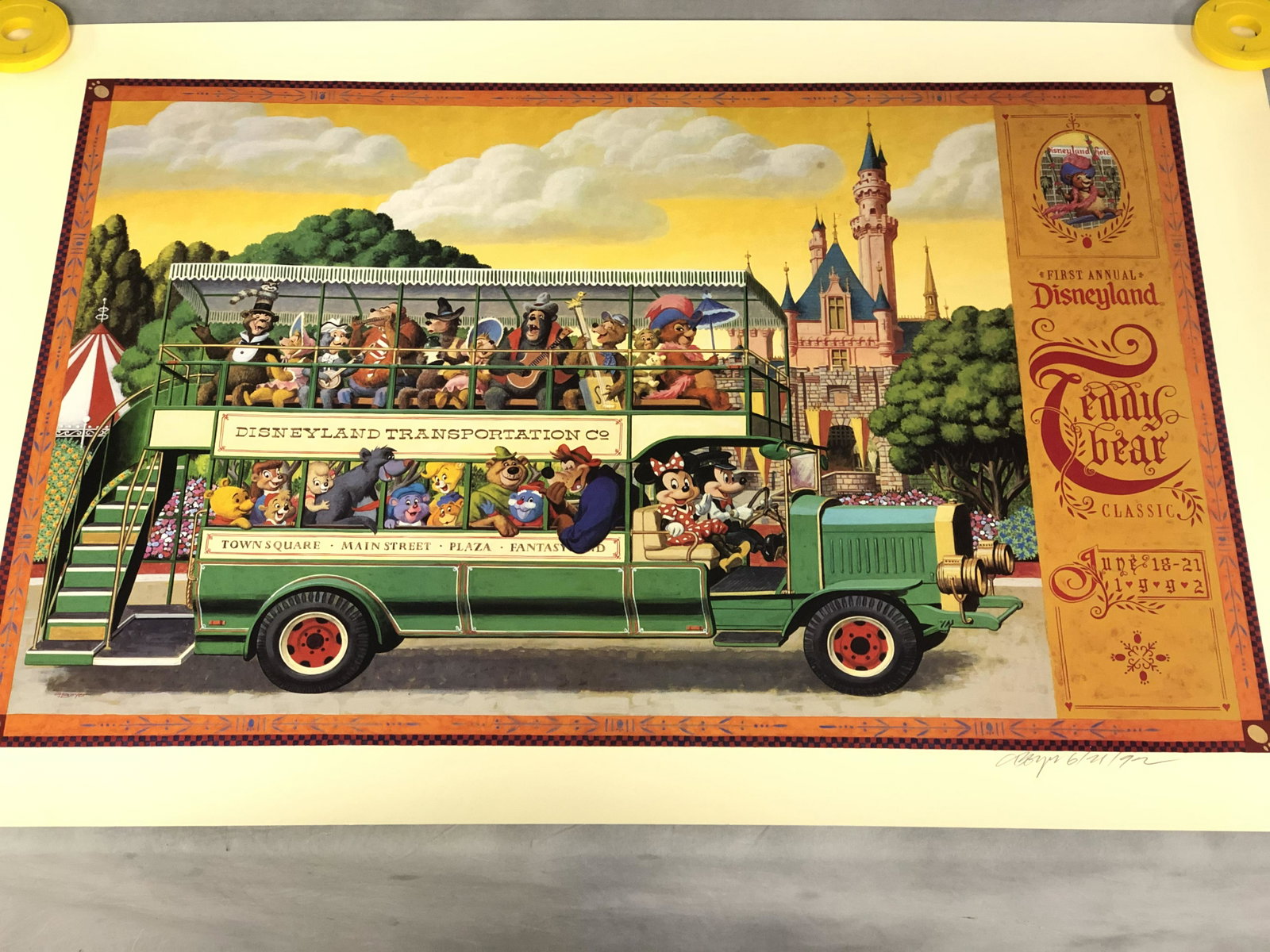 Signed, Disney Poster '1st Annual Bear Classic' -: Signed, Disney Poster '1st Annual Bear Classic' - Signed 'Charles Boyer' 1992 Poster, 36'' x 24''