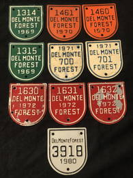 (10)Del Monte Forest Pebble Beach Gate Badge - (1969 -