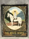 Antique 'The White Horse' Pub Sign - Double Sided,