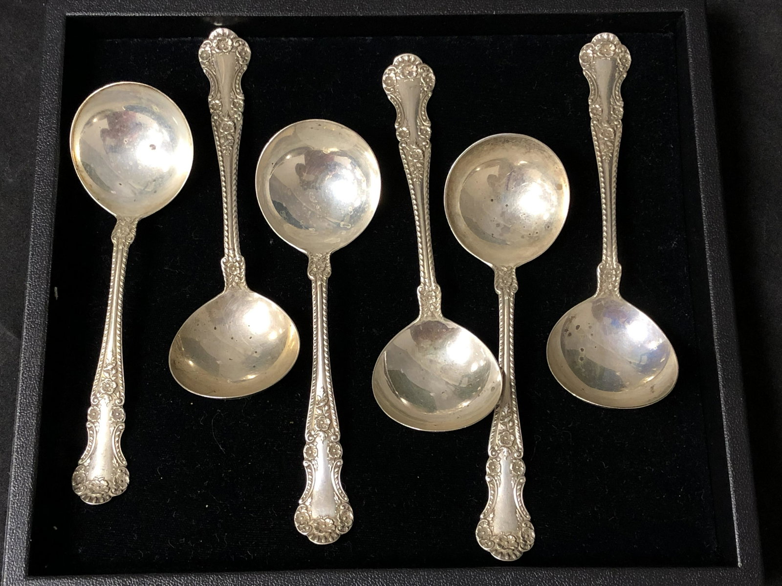 (6)Atq Sterling Silver Gorham Bouillon Spoons - 5'': (6)Atq Sterling Silver Gorham Bouillon Spoons - 5'' Long 'Cambridge' Pattern, Total Wgt 110g
