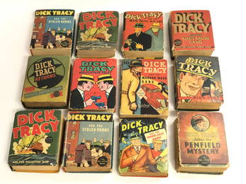 (12)1930s - 40s Dick Tracy Big Little Books - The