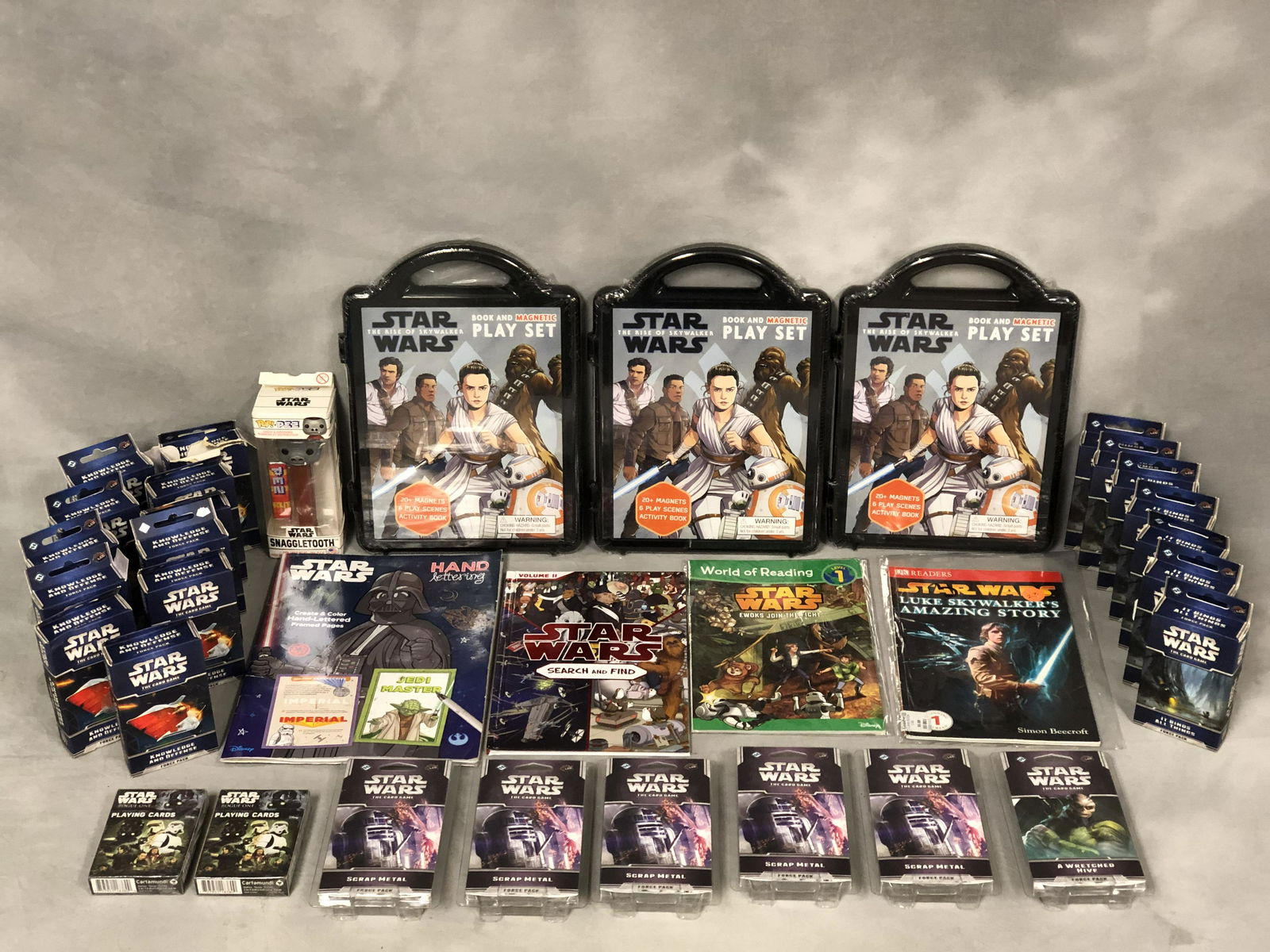 Large Lot Asst Star Wars Playing Cards, Pez - Knowledge: Large Lot Asst Star Wars Playing Cards, Pez - Knowledge & Defense, It Binds All Things, Scrap Metal, Rogue One, Magazines & More