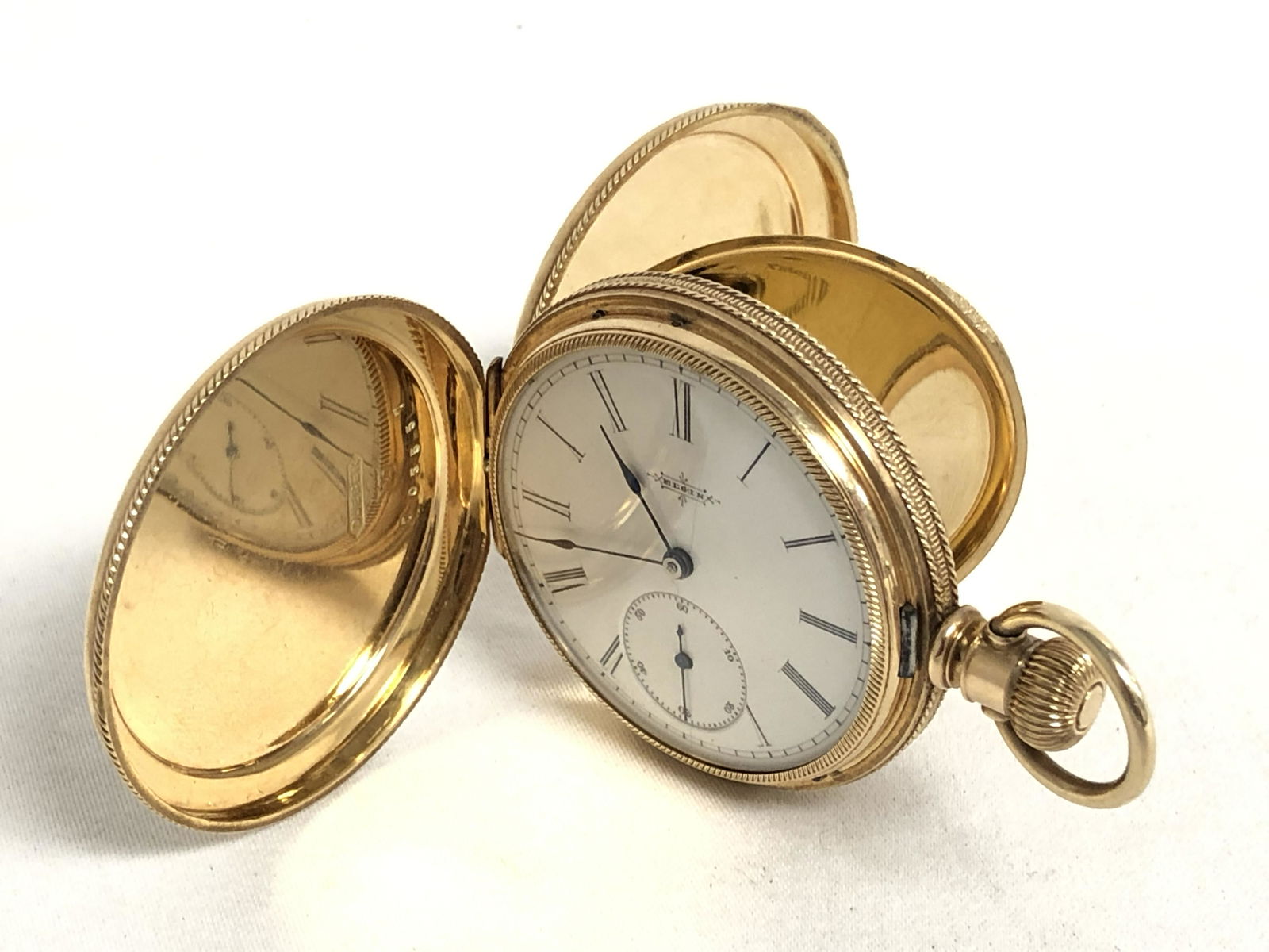Antique Elgin Gilt Pocket Watch w/ Etching - 1880 Era (1 of 6)