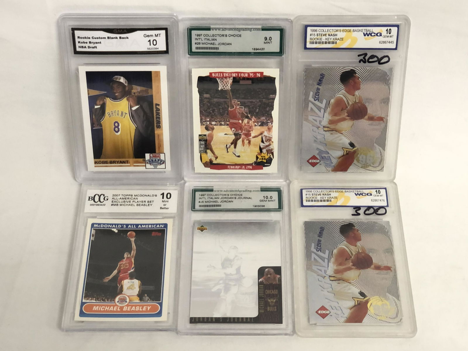 (6)Graded Basketball Cards, K.Bryant, M.Jordan, More - (1 of 9)