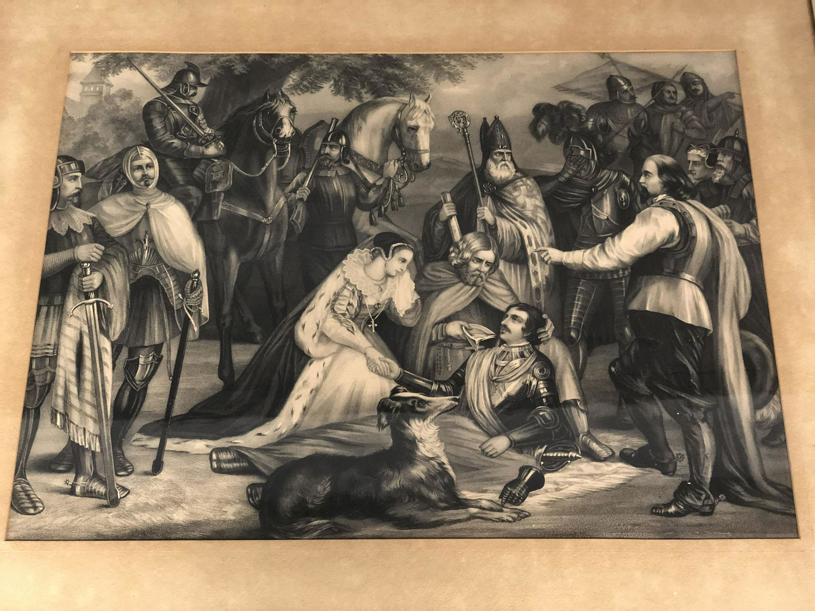 Atq Engraving Mary of Scotland by F.Hartwich - 'Mary of (1 of 6)