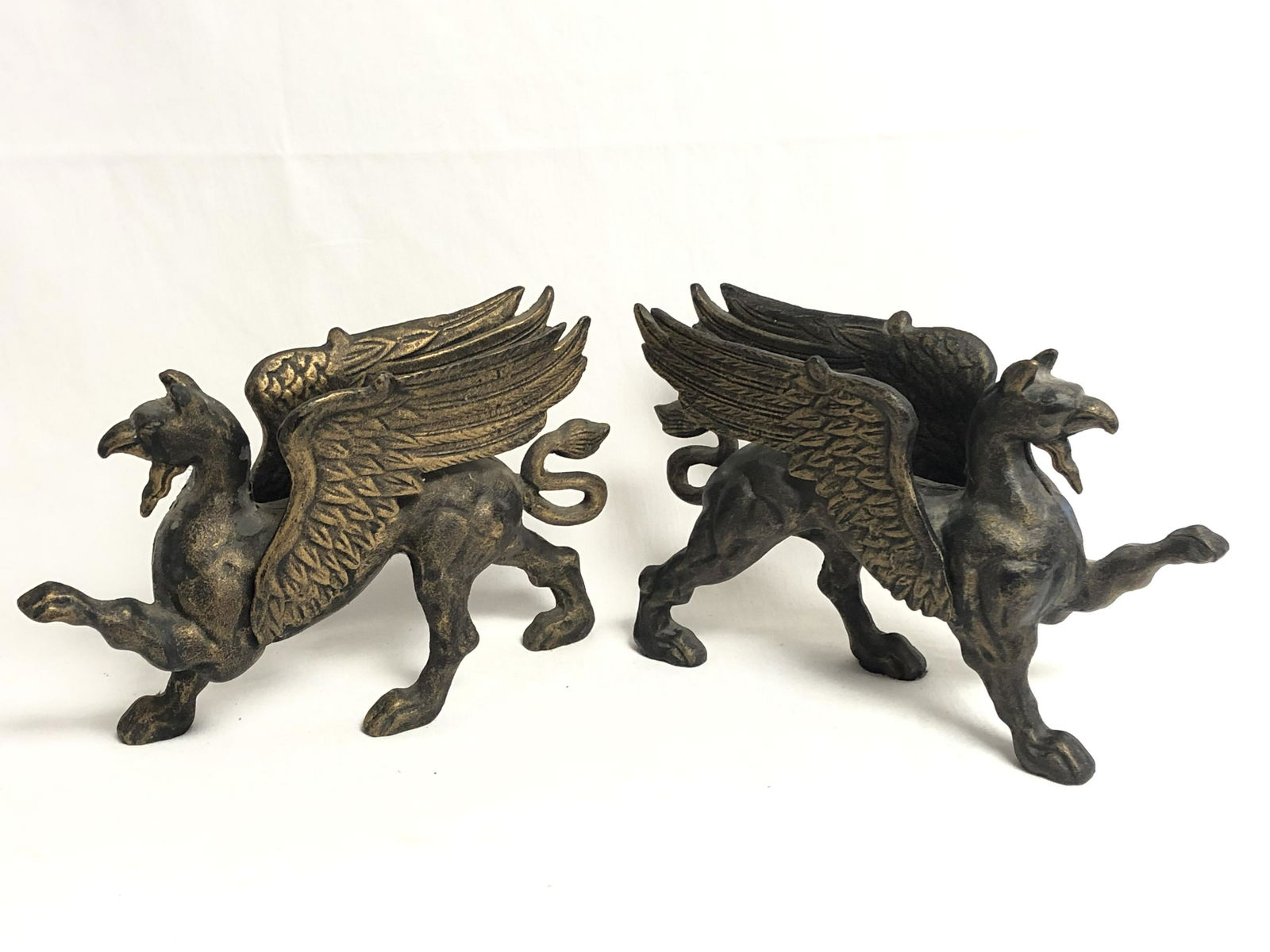 Pr. Cast Iron Griffin Door Stops / Bookends - Approx. (1 of 6)