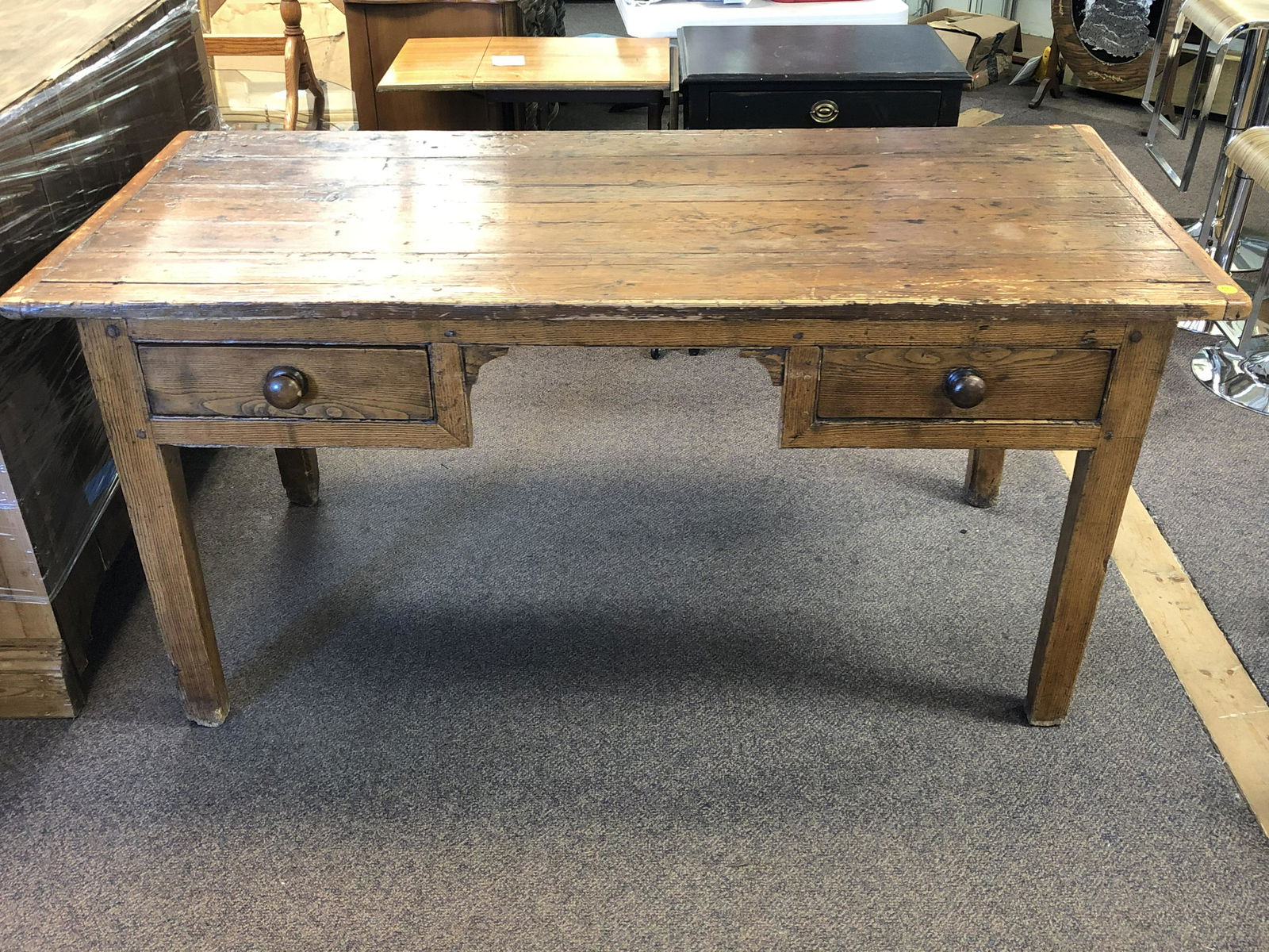 Rustic 2 Drawer Desk / Table, 30'' x 66.5'' x 31'' (1 of 7)
