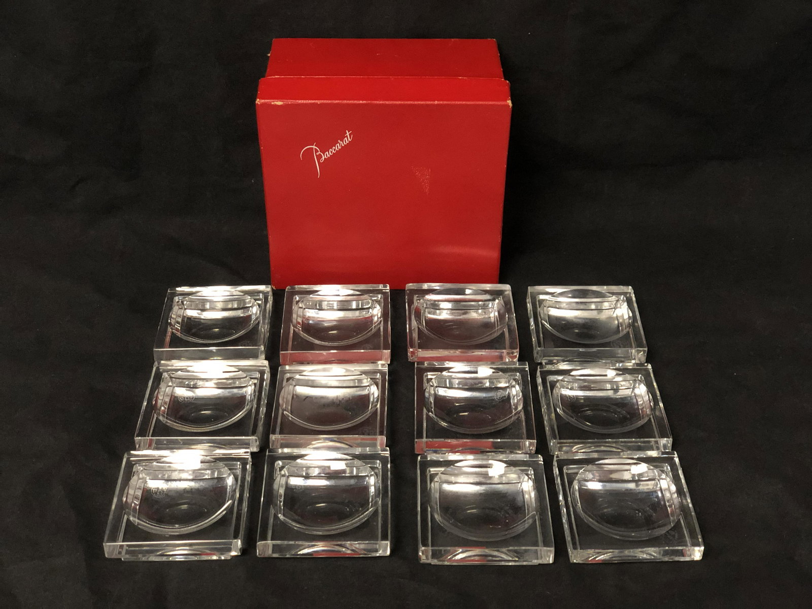 Vtg Baccarat Crystal Butter / Salt Cellars - Set of (1 of 5)